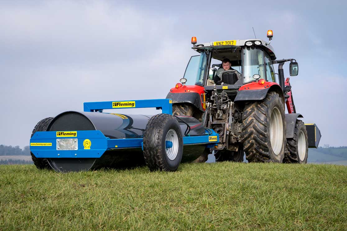 Fleming End Tow Land Roller with Transport Wheels