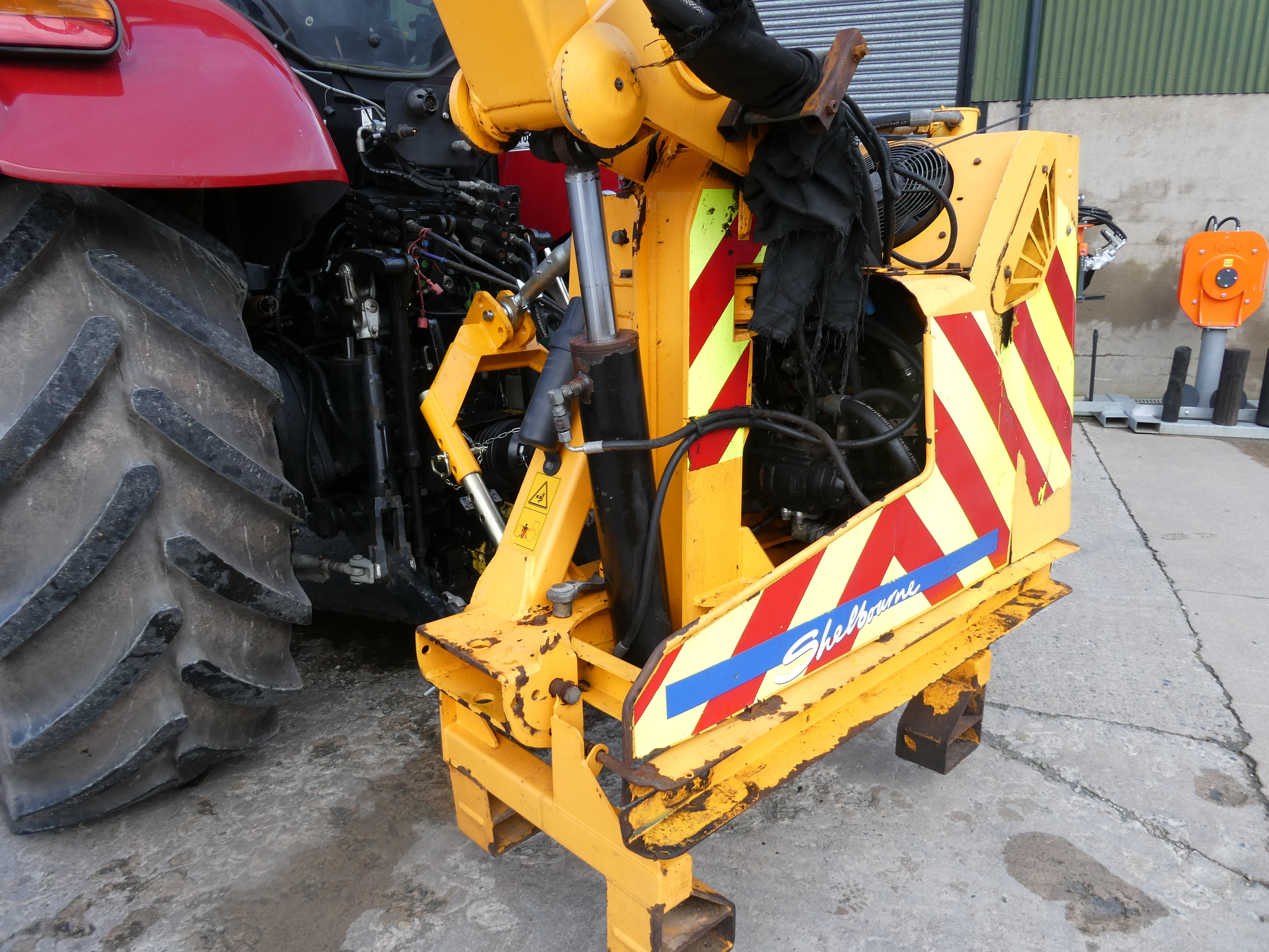 ShelbourneHD775VFR Hedgecutter waiting to be checked over