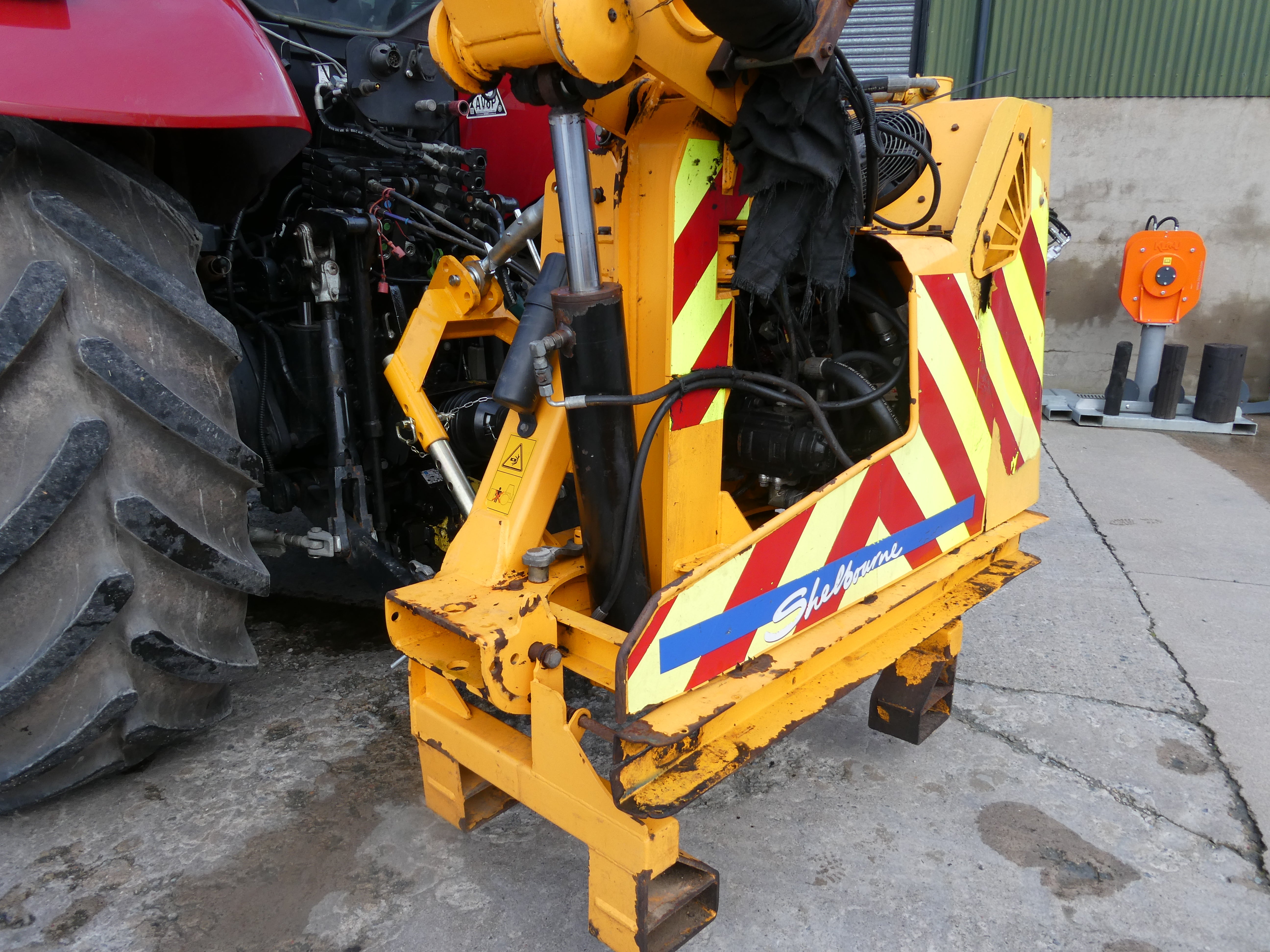 ShelbourneHD775VFR Hedgecutter waiting to be checked over