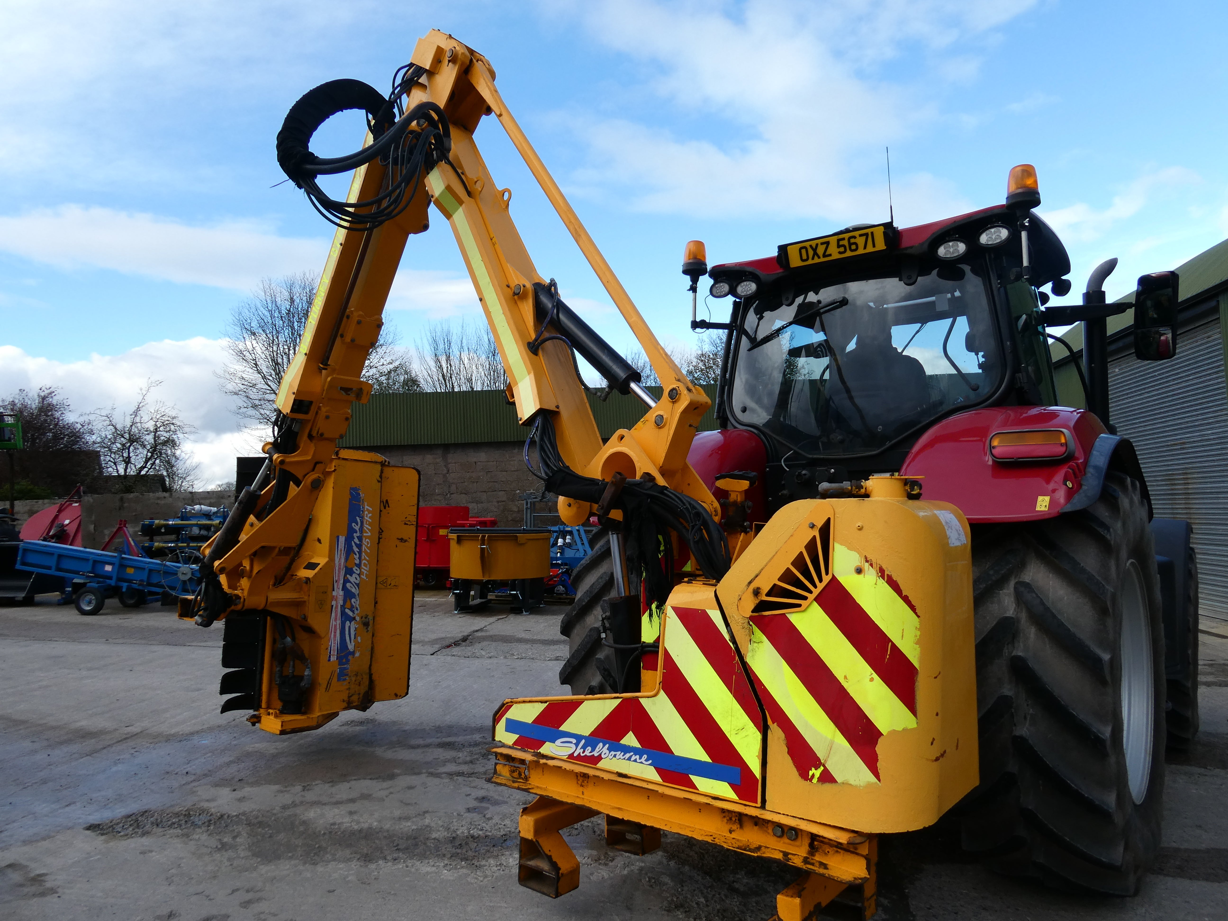 ShelbourneHD775VFR Hedgecutter waiting to be checked over