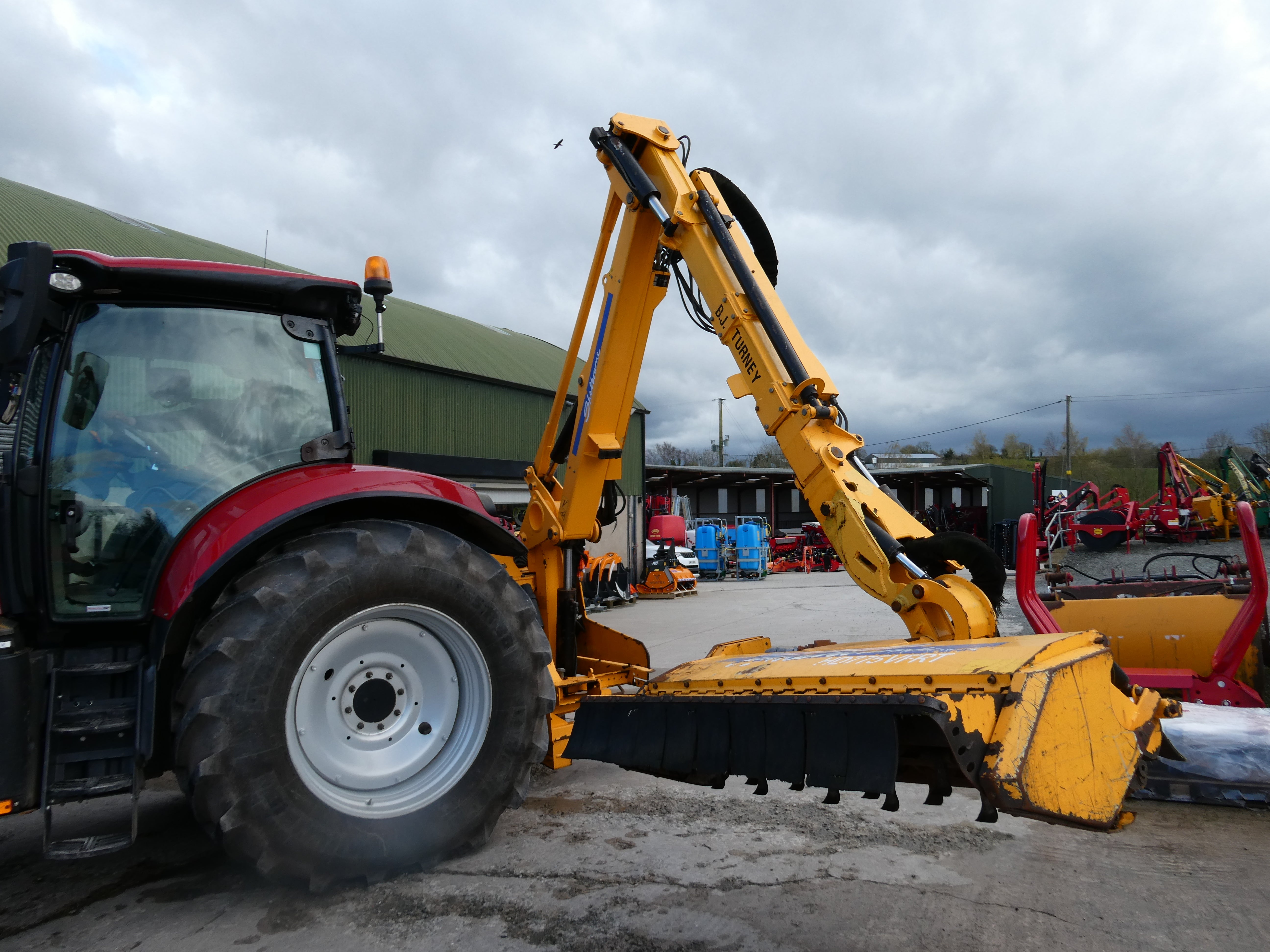 ShelbourneHD775VFR Hedgecutter waiting to be checked over