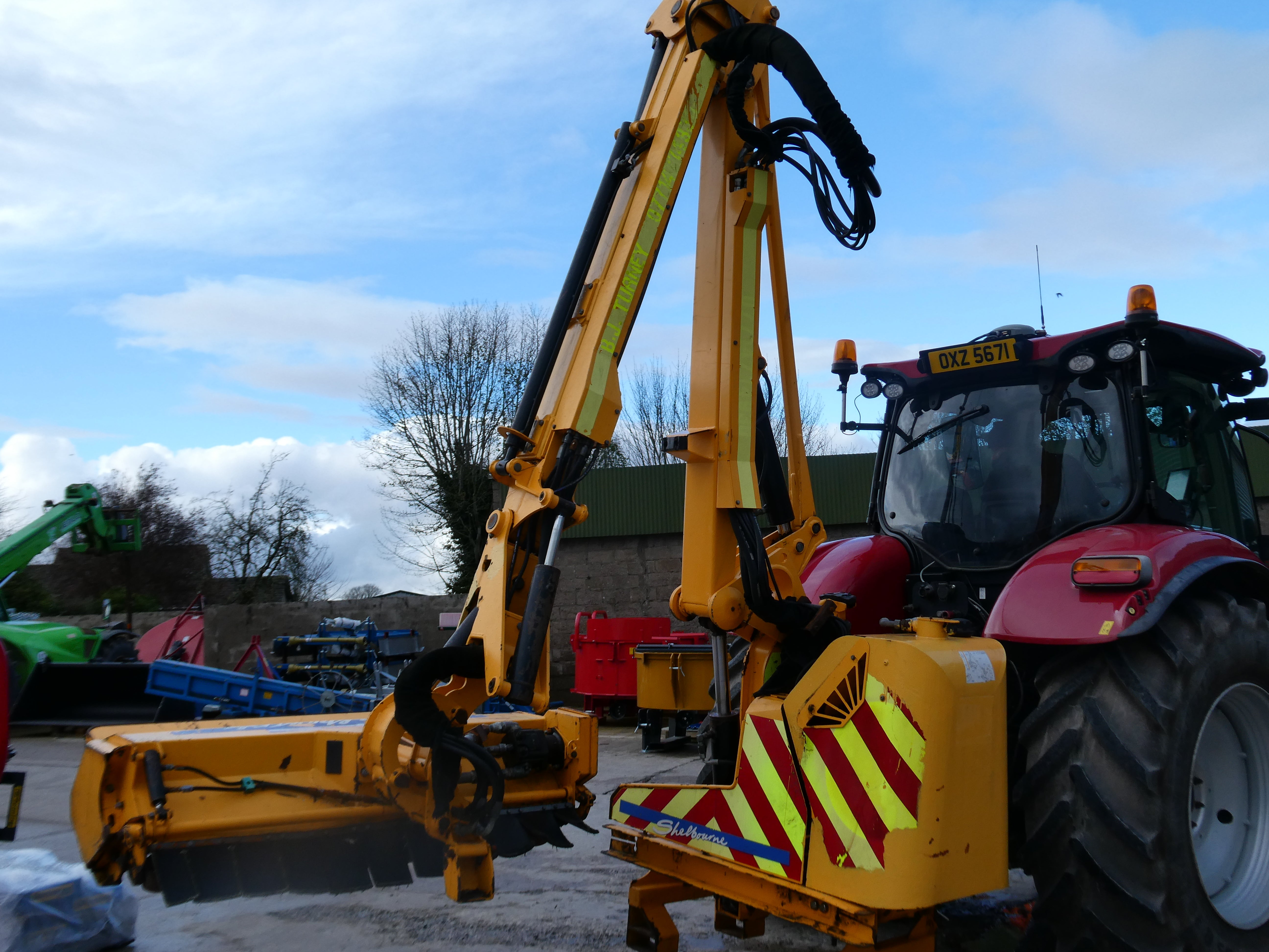 ShelbourneHD775VFR Hedgecutter waiting to be checked over