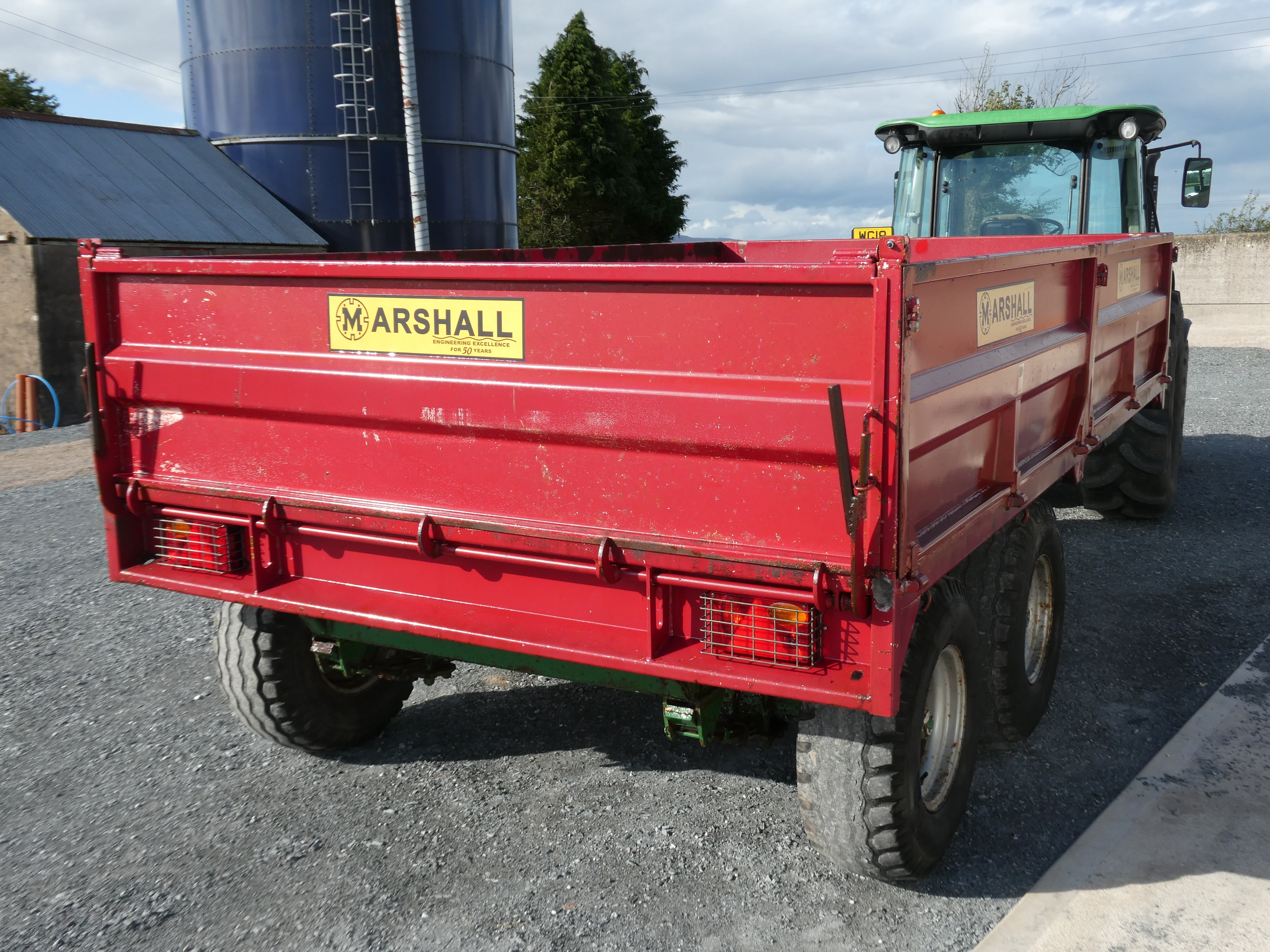 Marshall 8t grain/dropside trailer