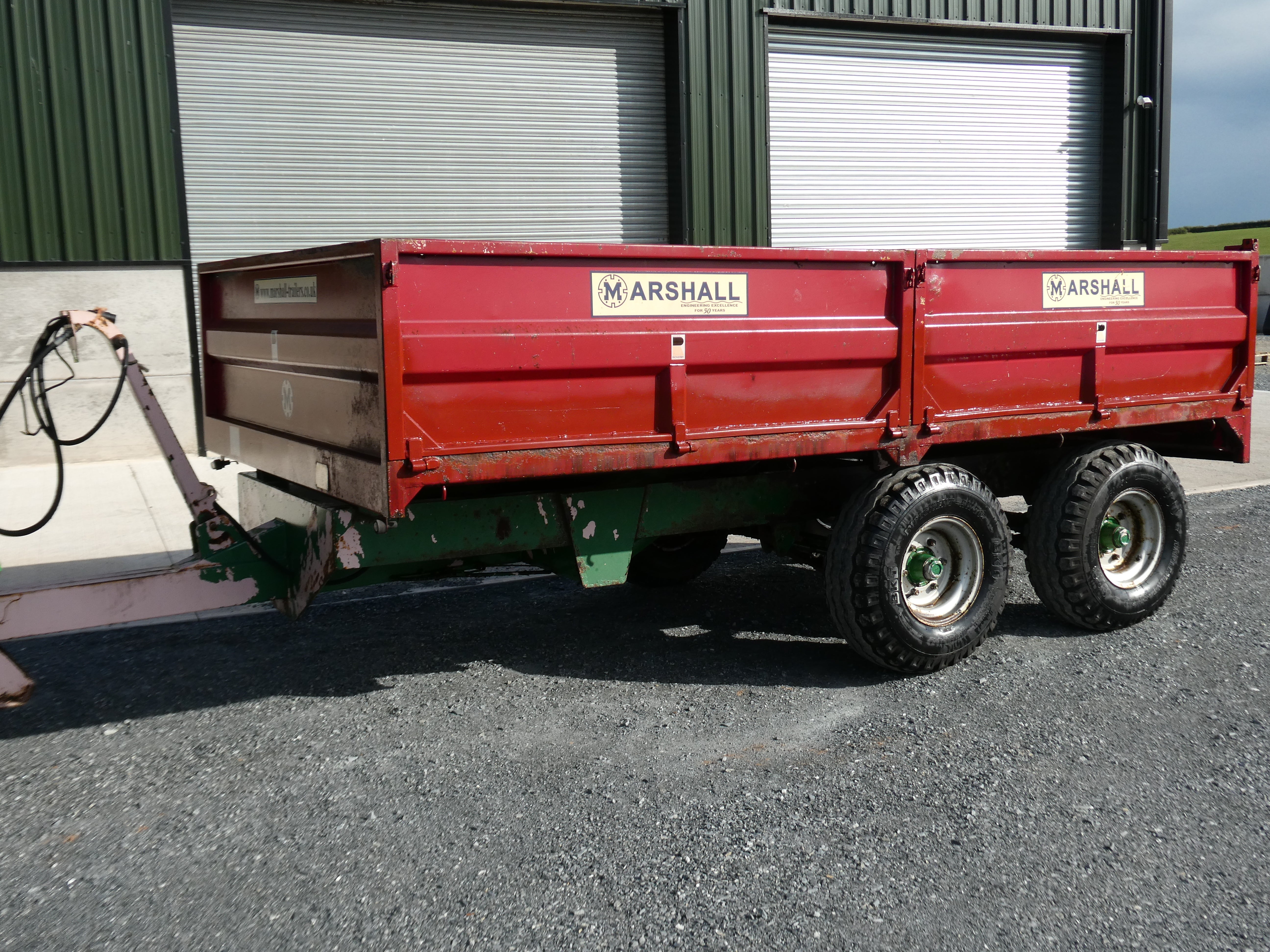 Marshall 8t grain/dropside trailer