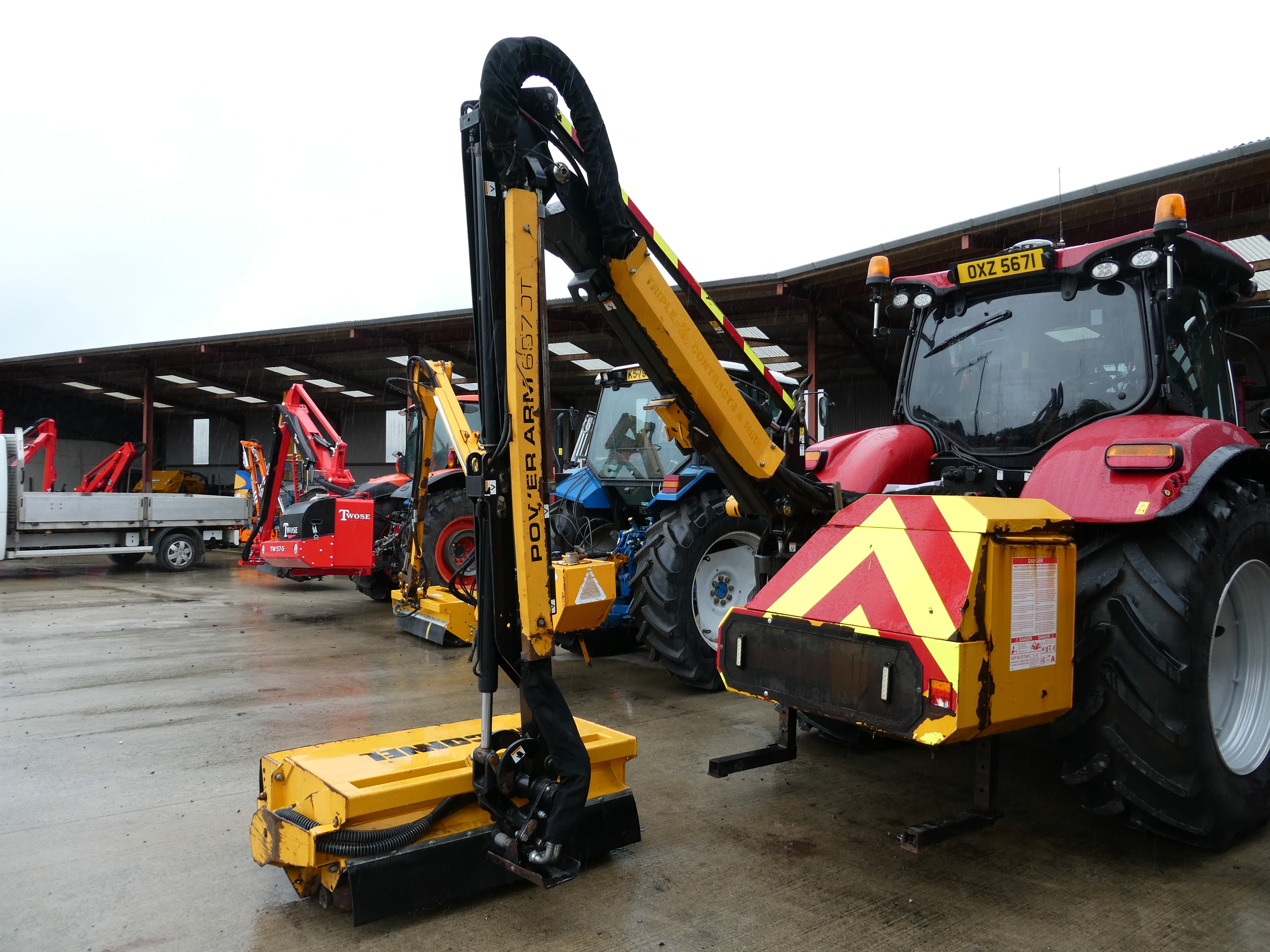 McConnel PA6570T Hedgecutter waiting to be checked over