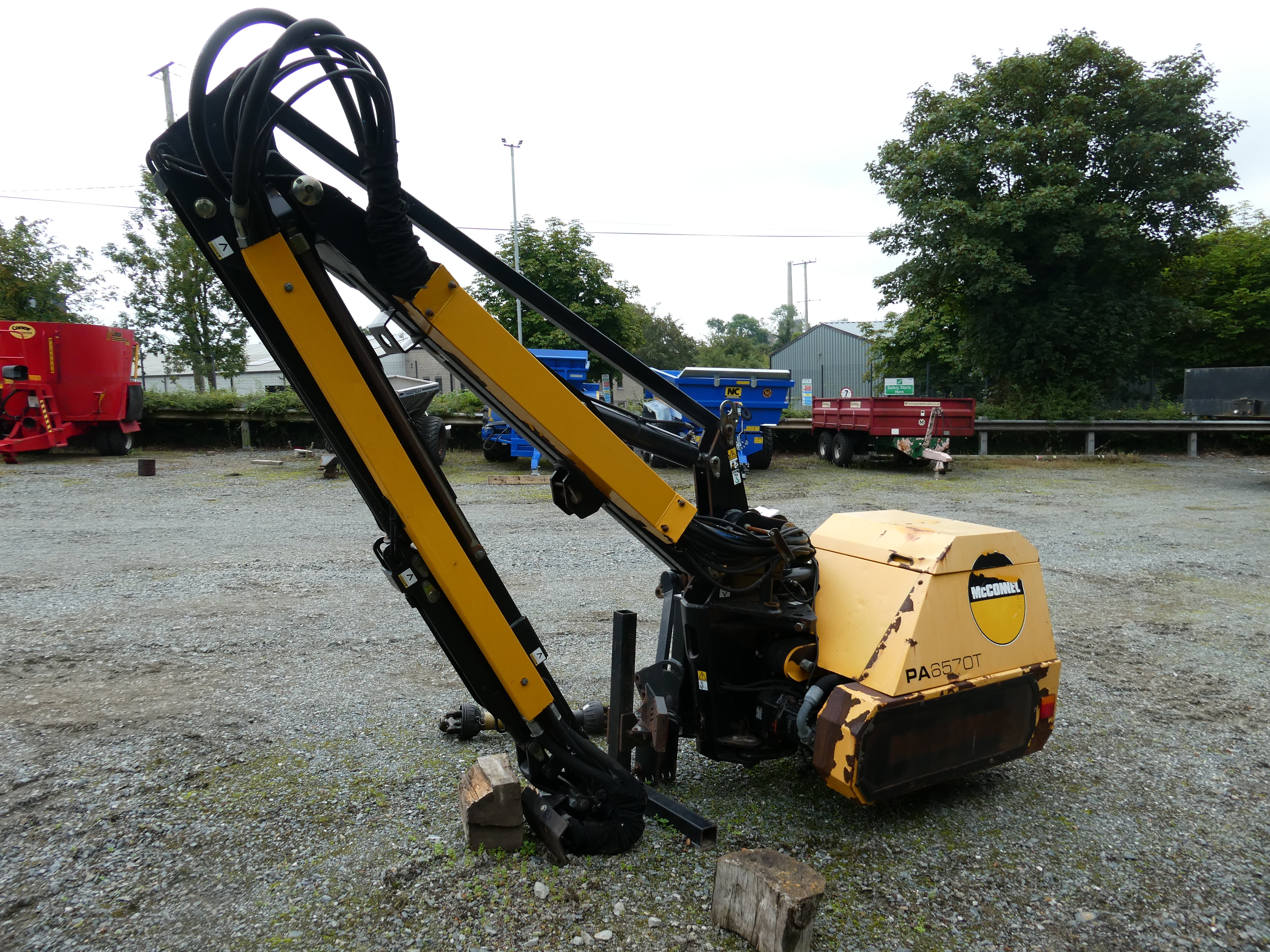 McConnel PA6570T Hedgecutter waiting to be checked over