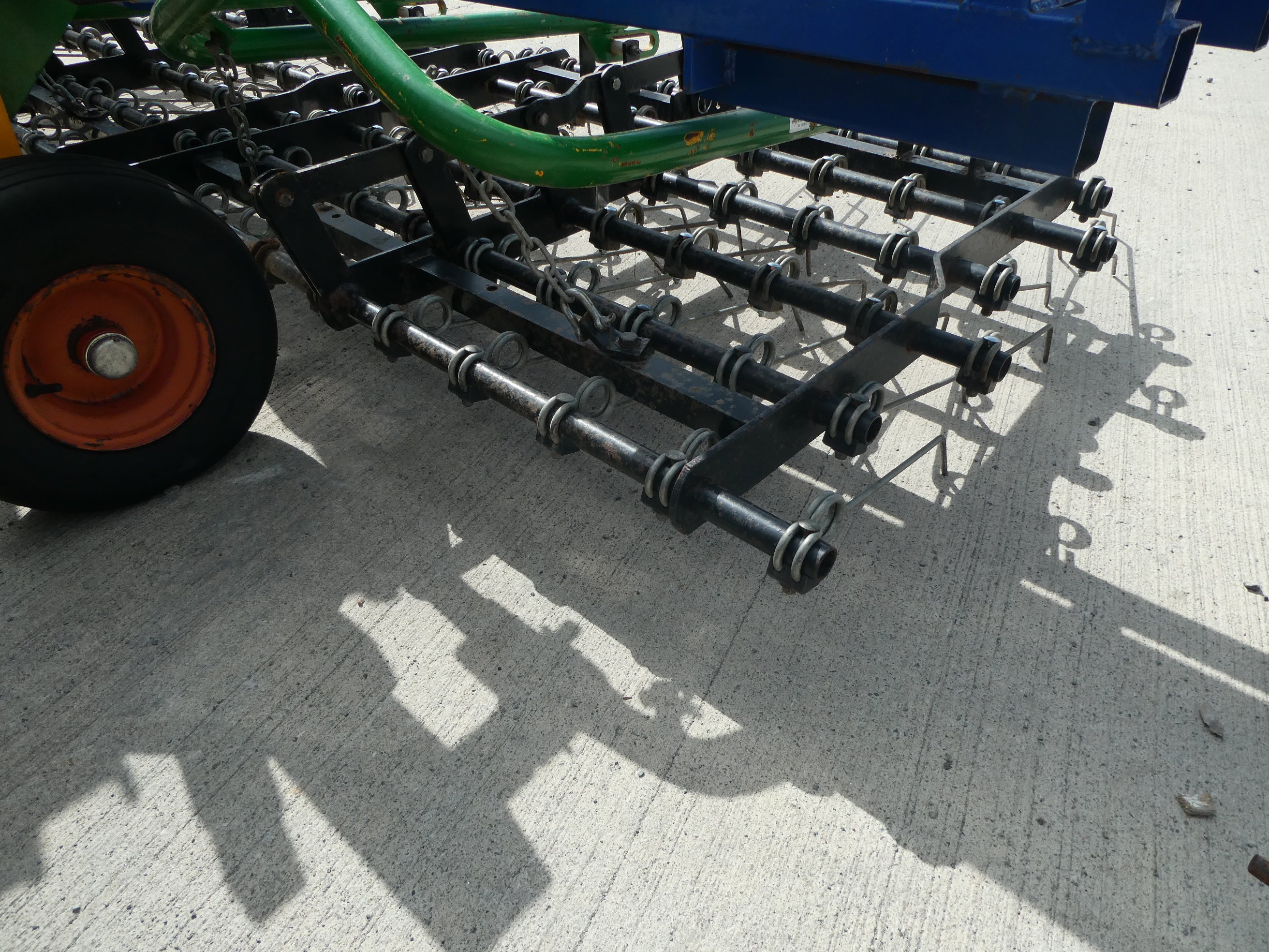 3m Spring tine Harrow with Grass seed box