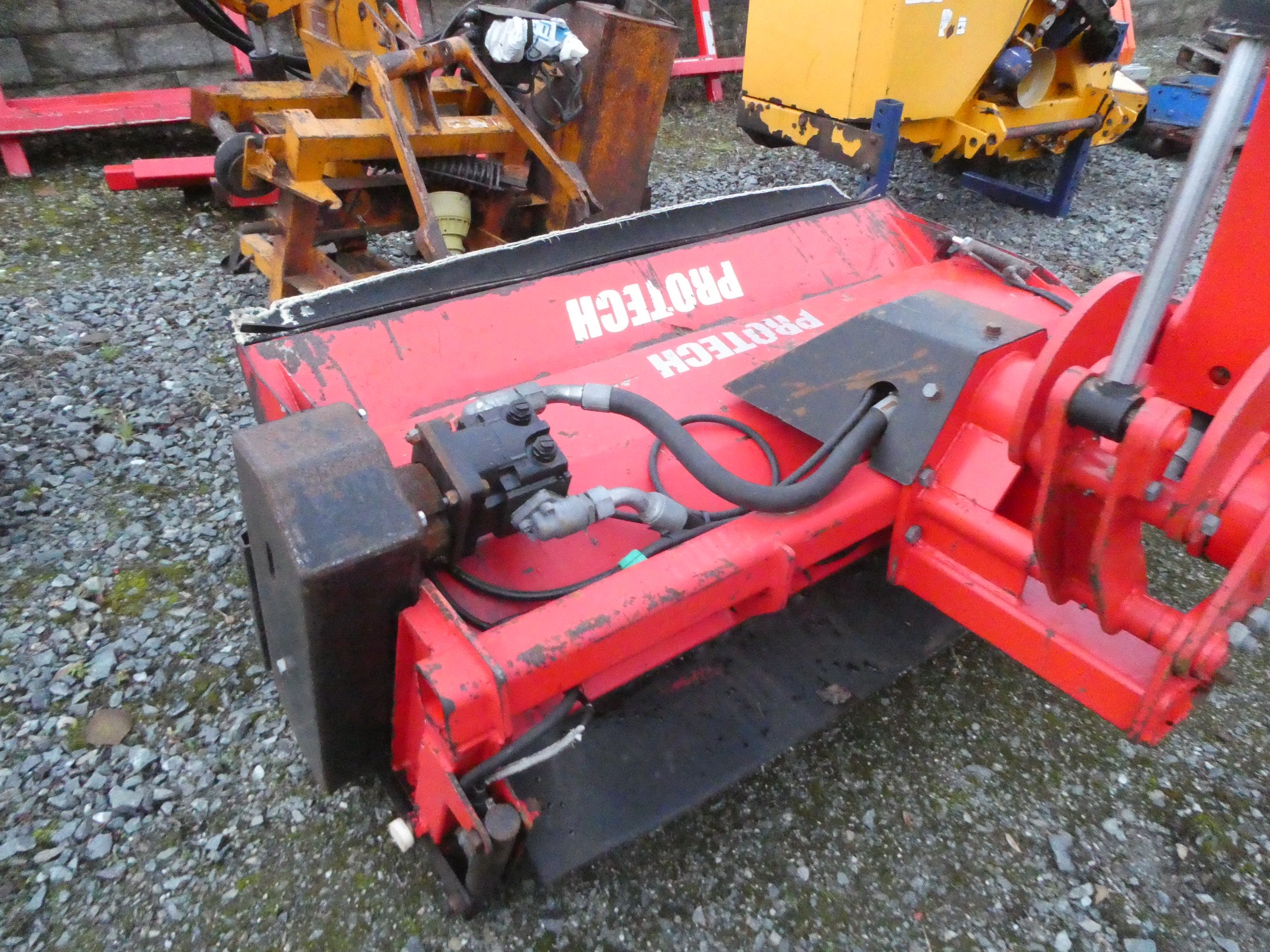 Protec 5600 Hedgecutter waiting to be checked over