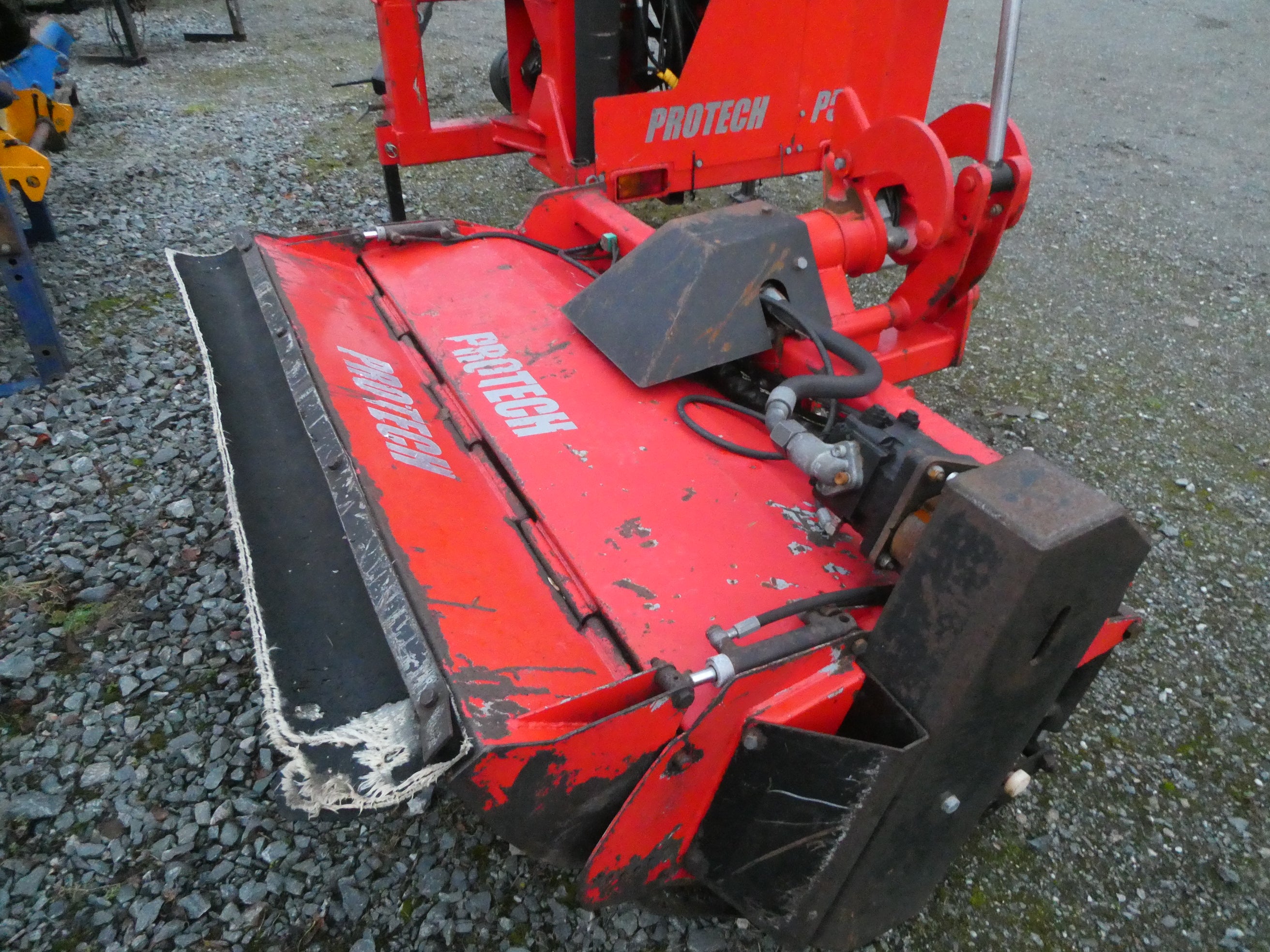 Protec 5600 Hedgecutter waiting to be checked over