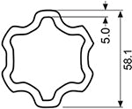 Flat Star Tubing - 8 Series Inner