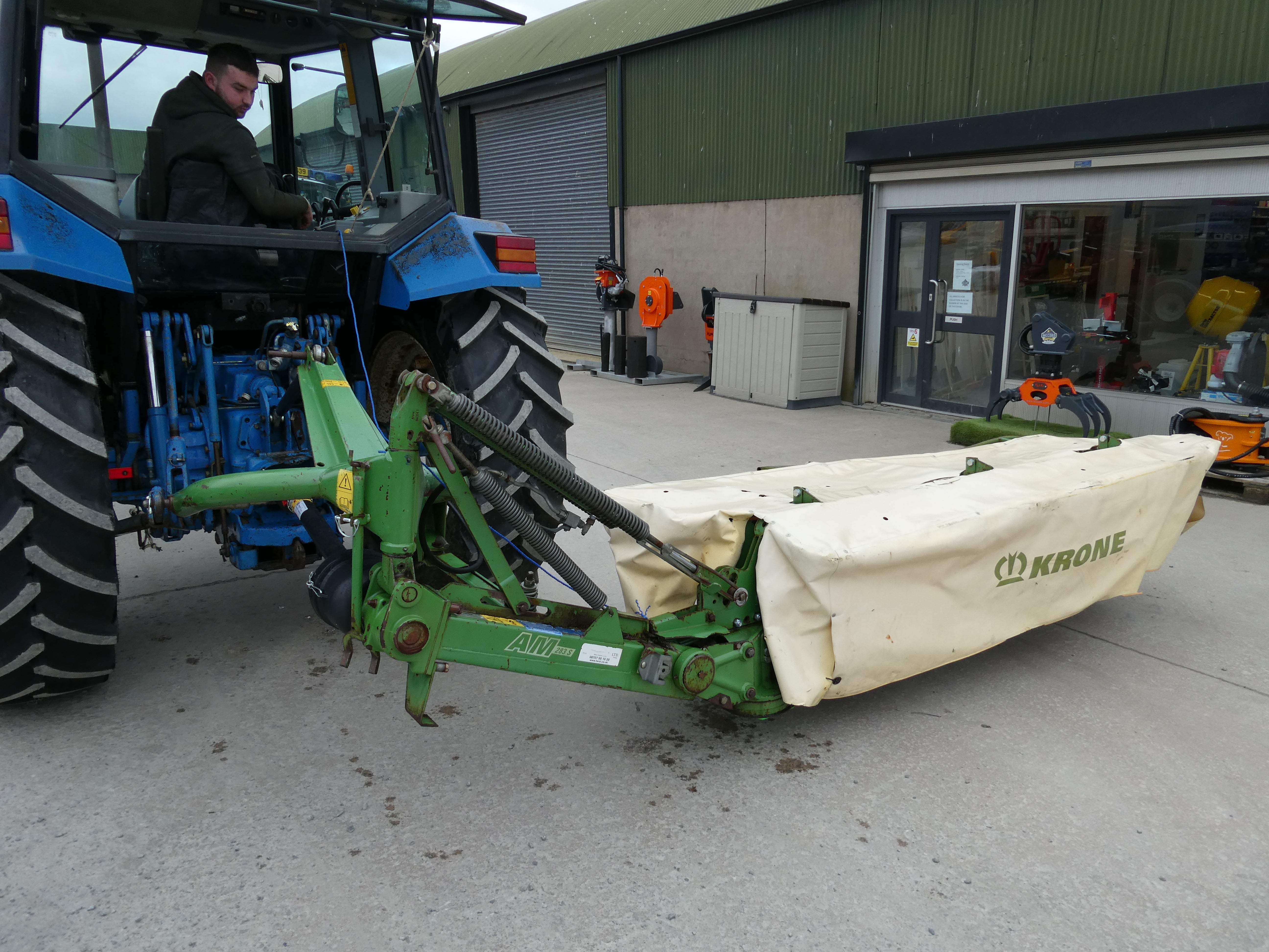 Krone AM283 mounted disc mower