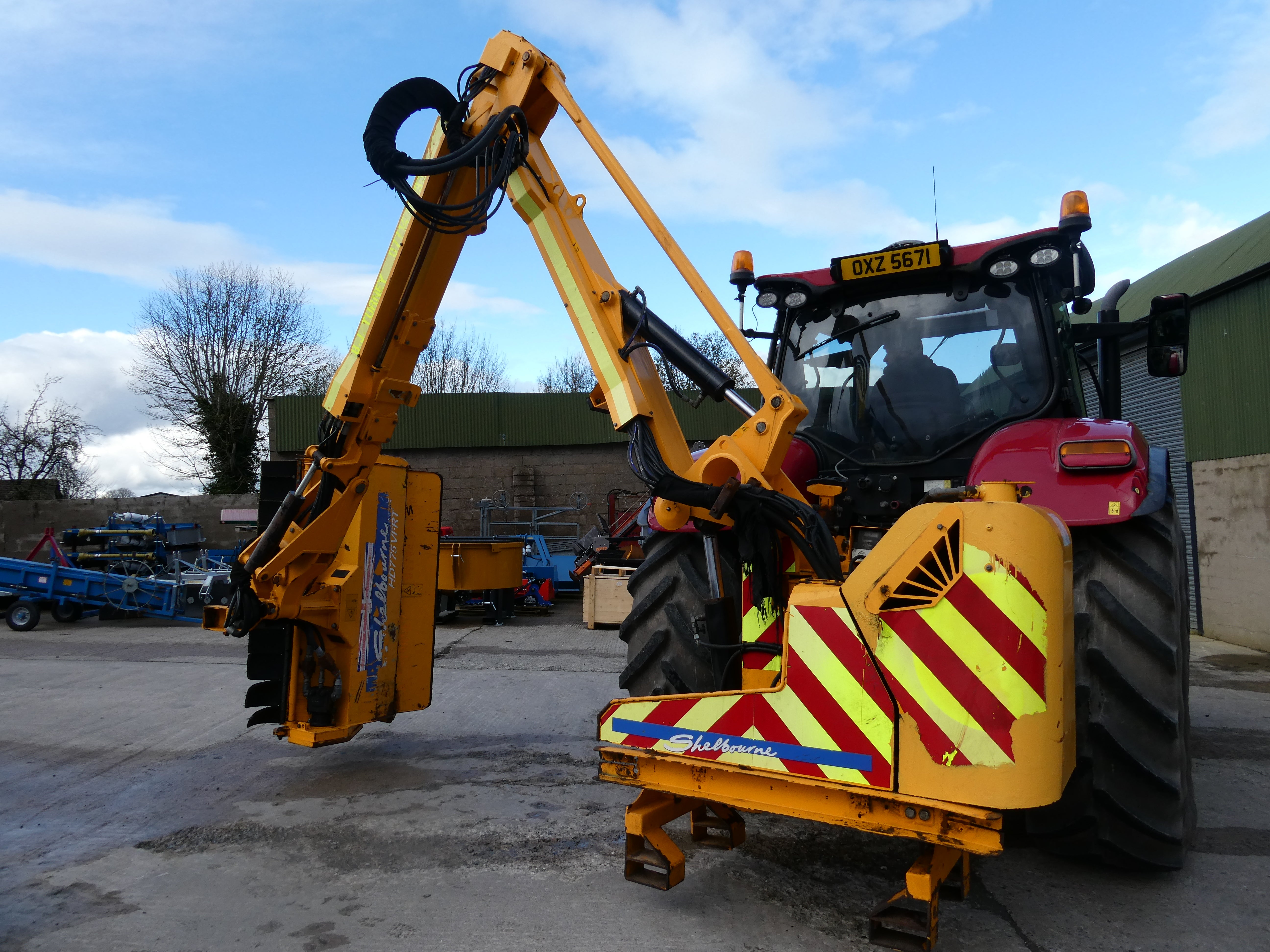 ShelbourneHD775VFR Hedgecutter waiting to be checked over