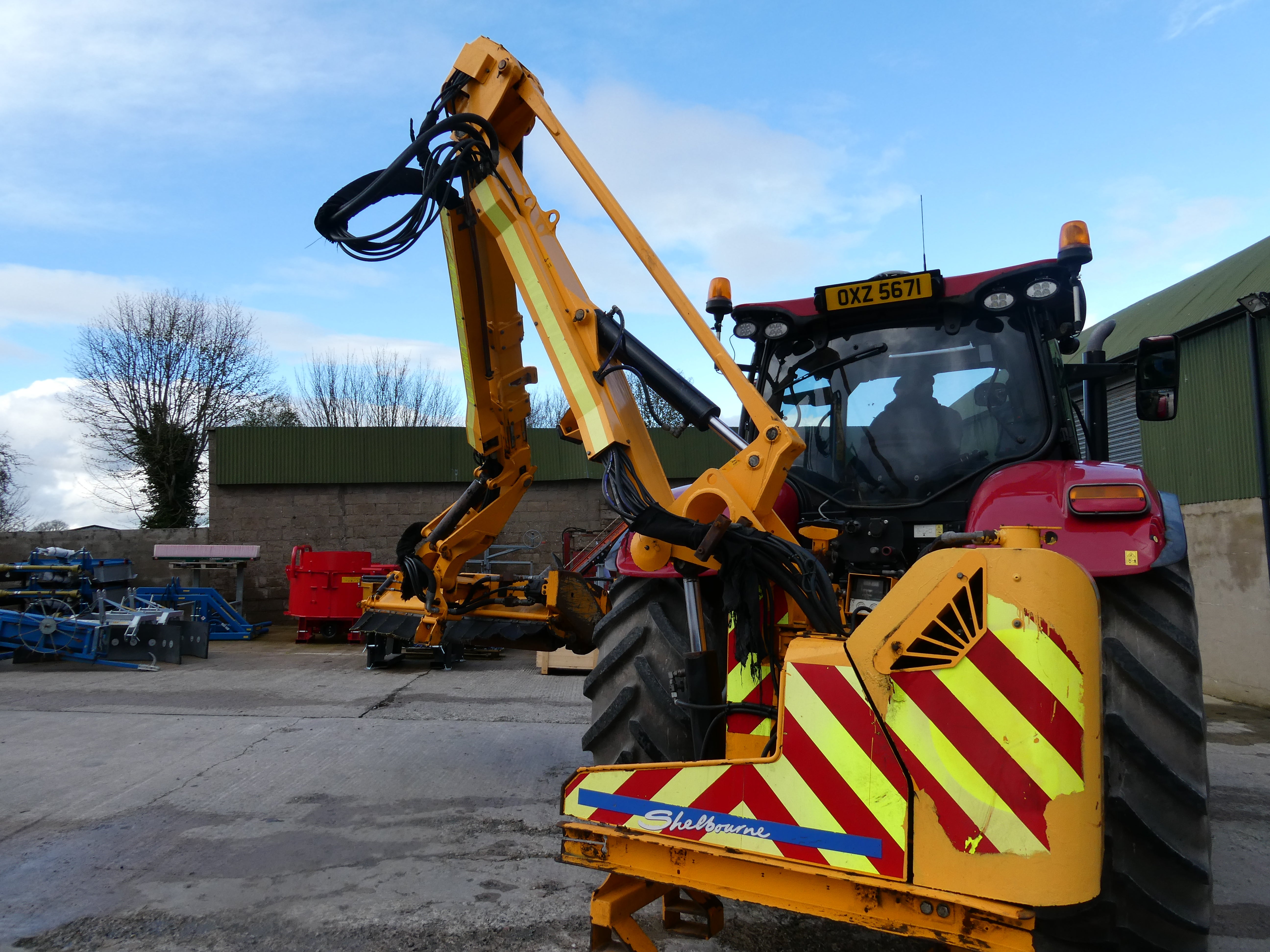 ShelbourneHD775VFR Hedgecutter waiting to be checked over