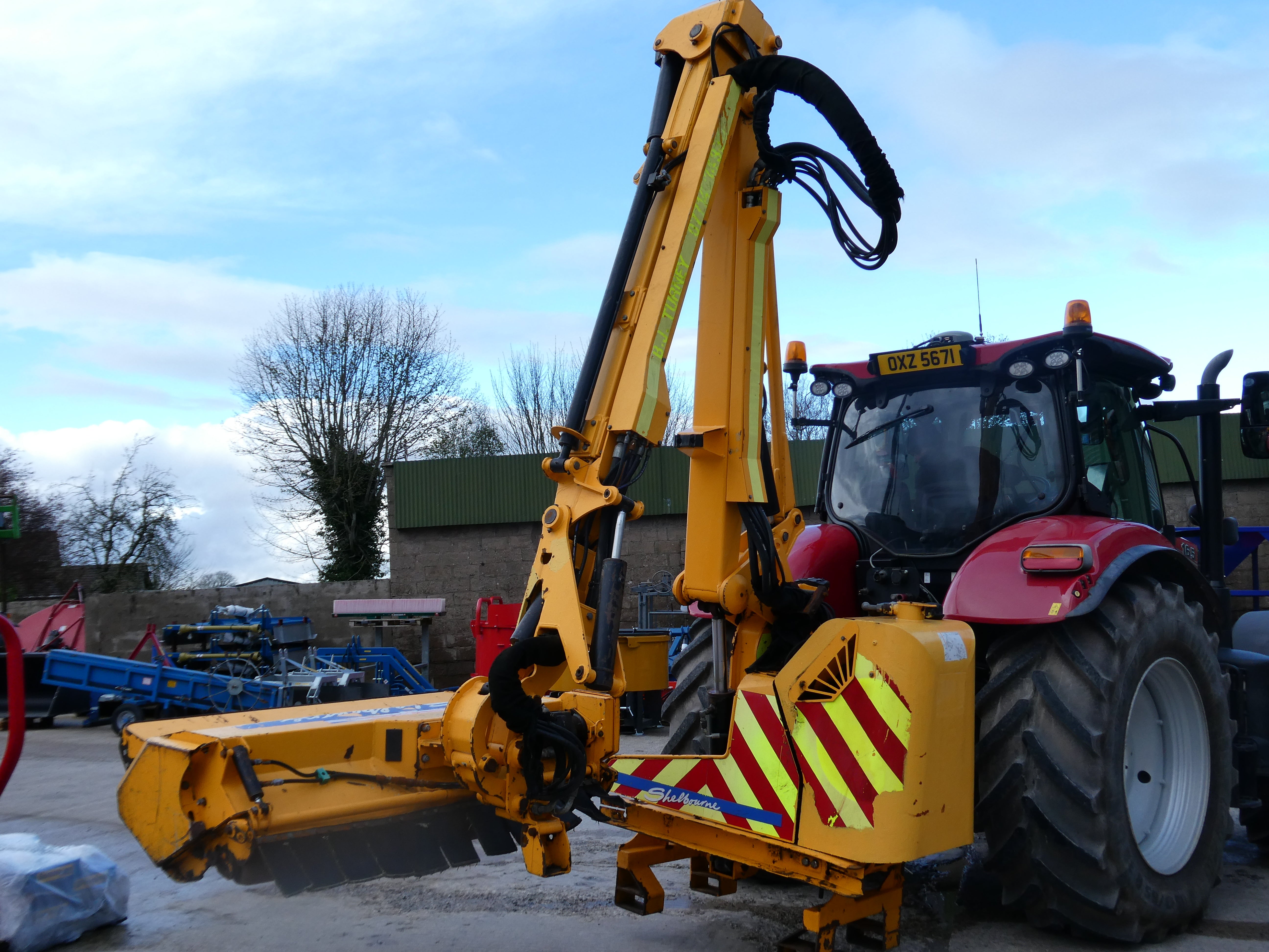 ShelbourneHD775VFR Hedgecutter waiting to be checked over