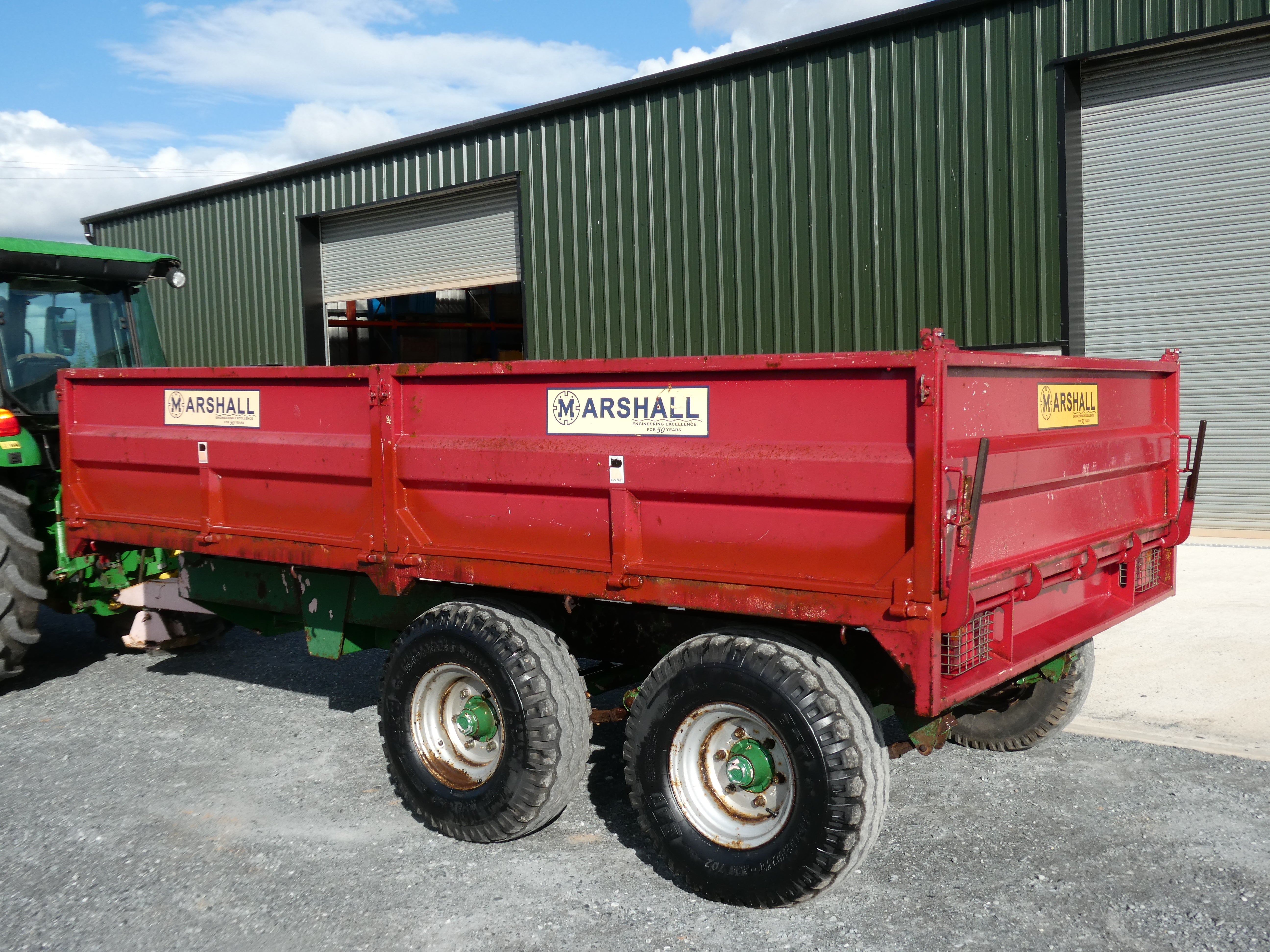 Marshall 8t grain/dropside trailer