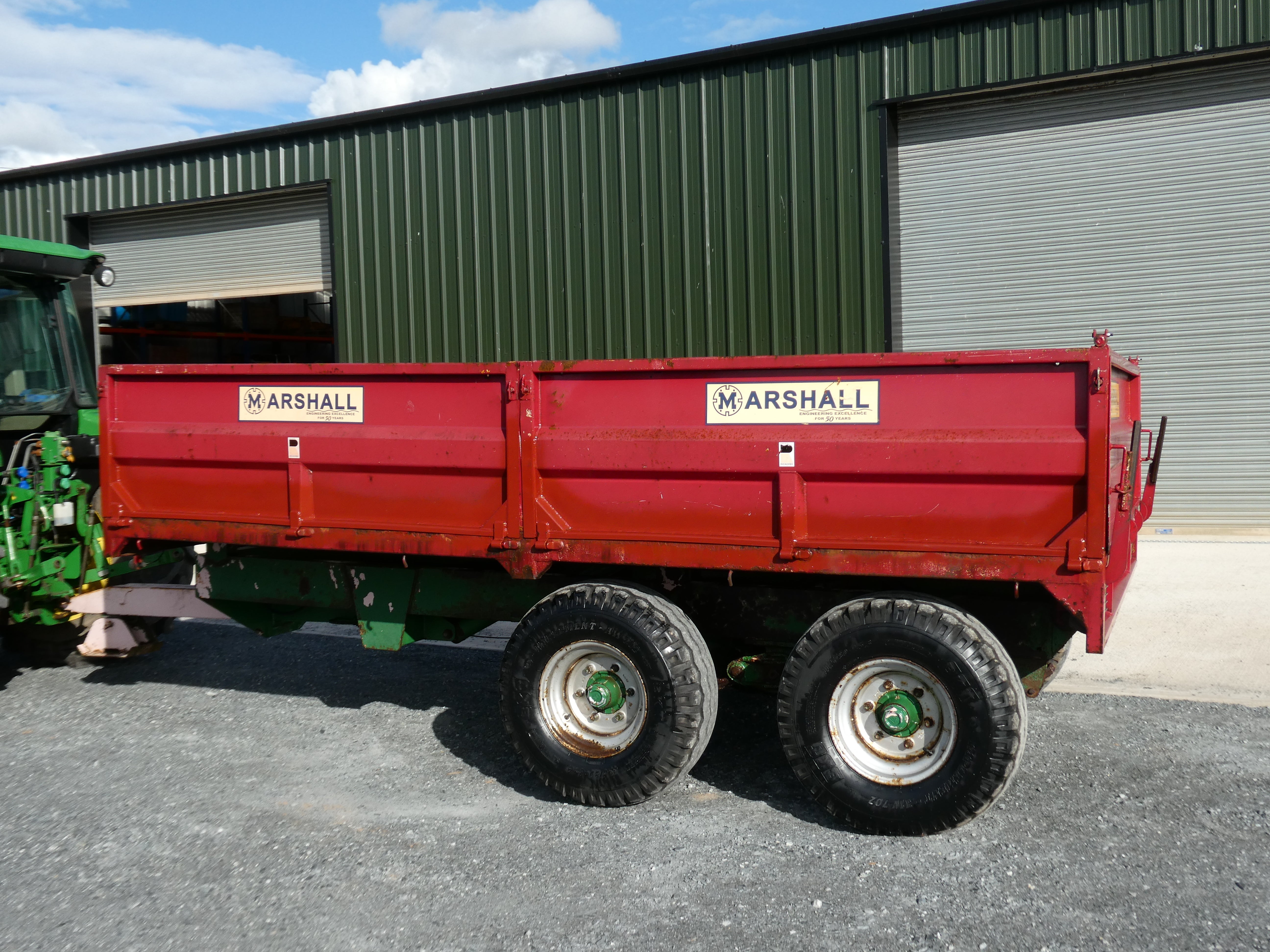 Marshall 8t grain/dropside trailer
