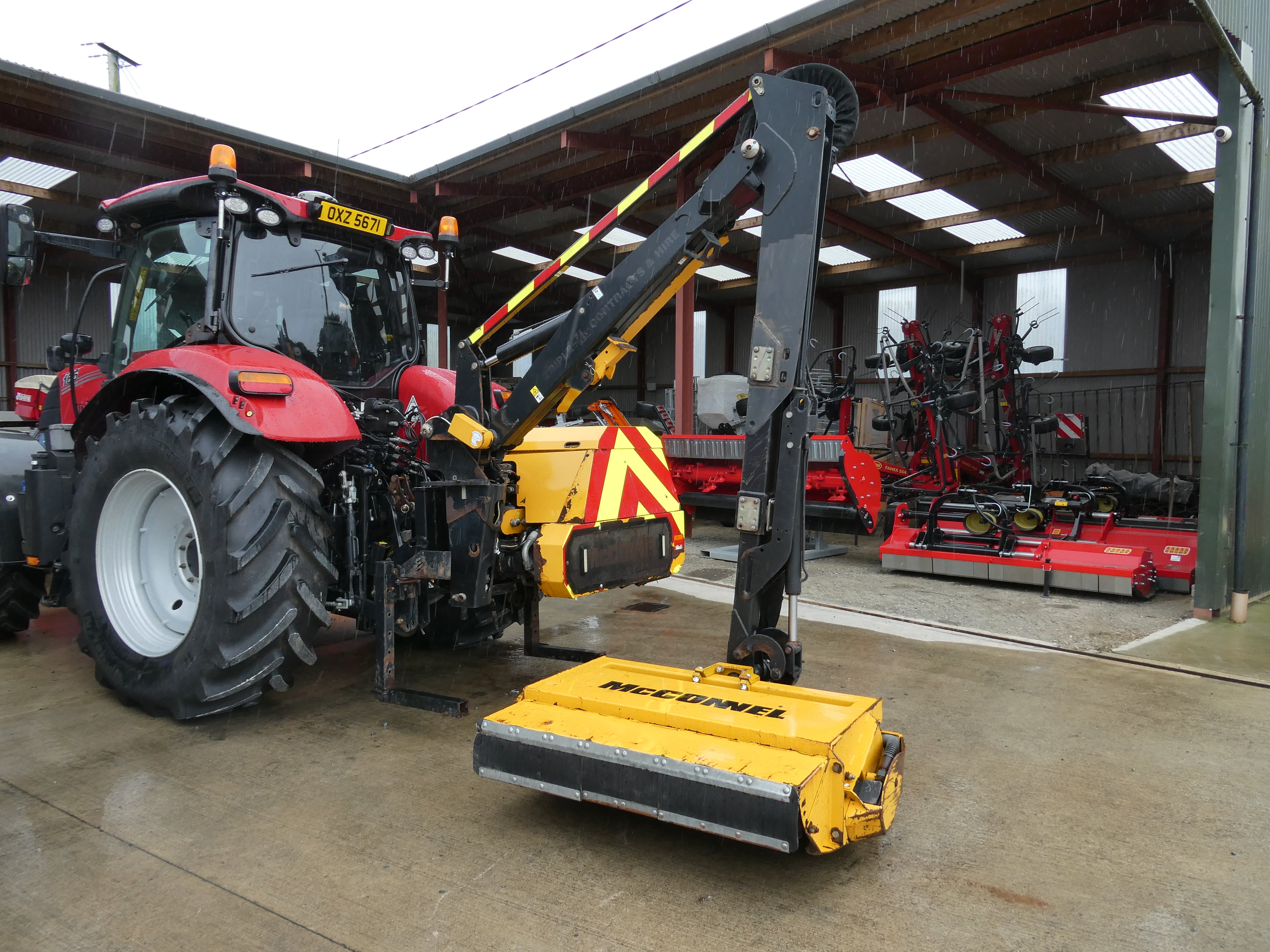 McConnel PA6570T Hedgecutter waiting to be checked over