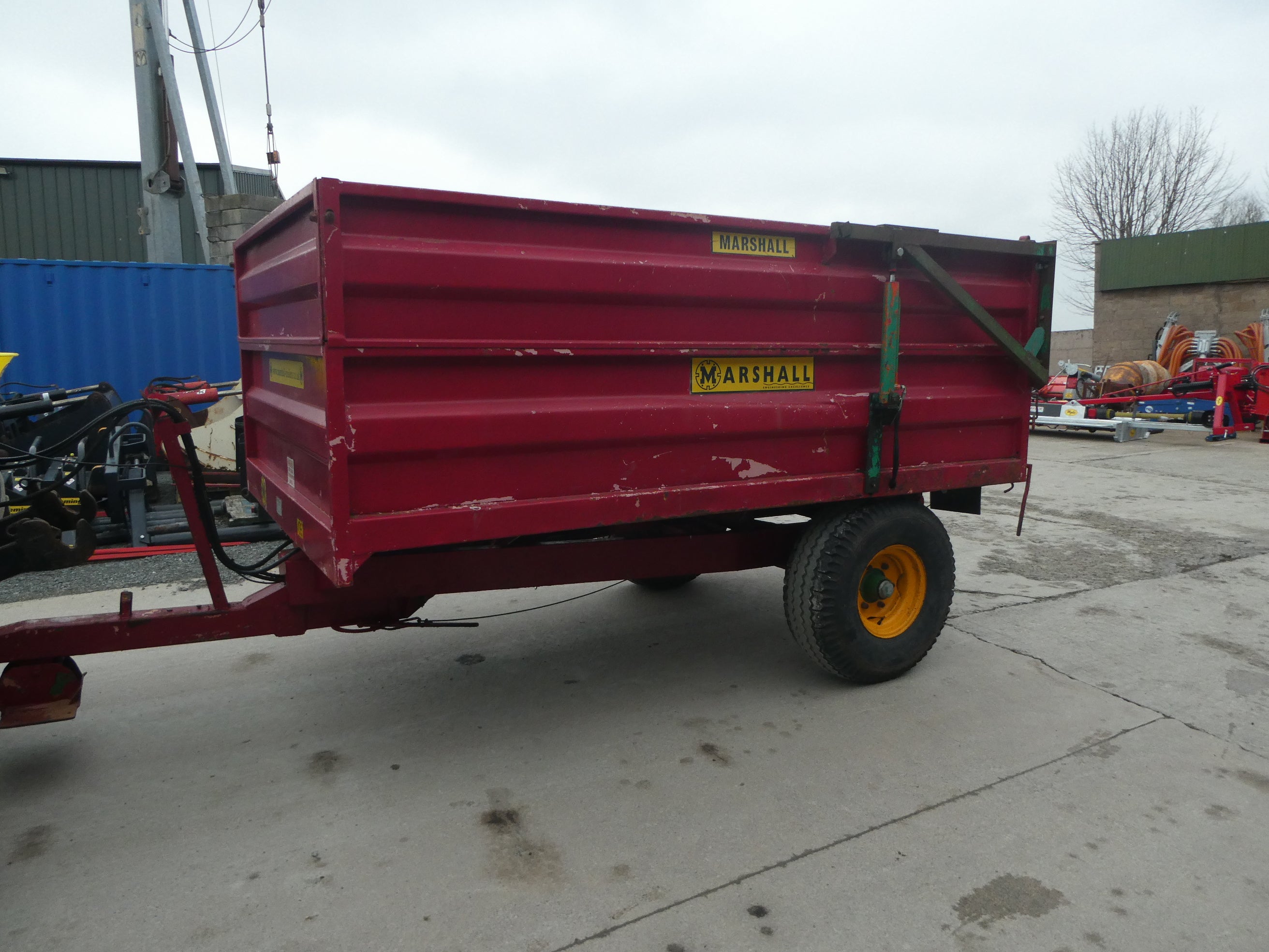 Marshall grain/dropside trailer