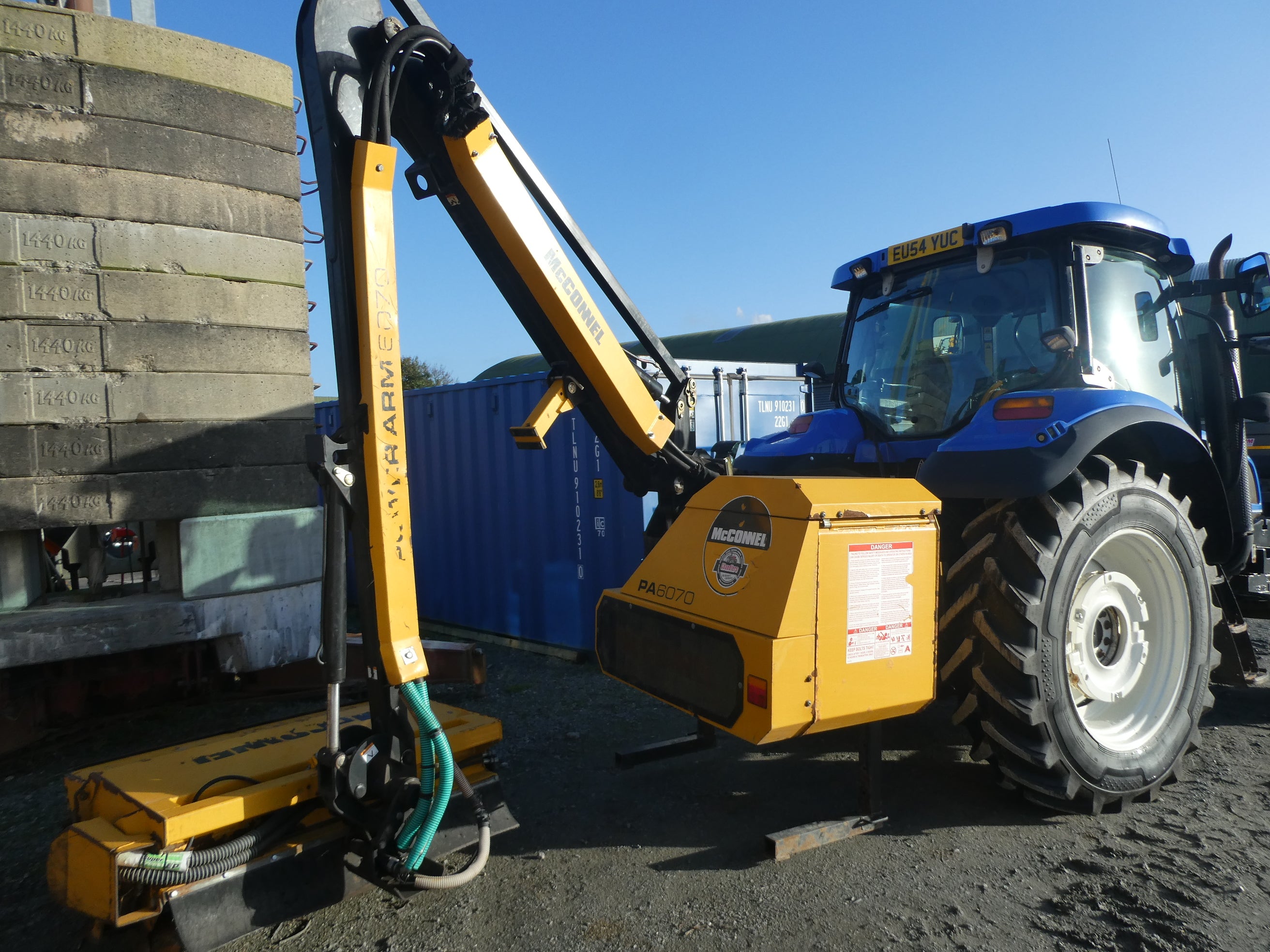 2020 McConnel PA6070 Hedgecutter waiting to be checked over
