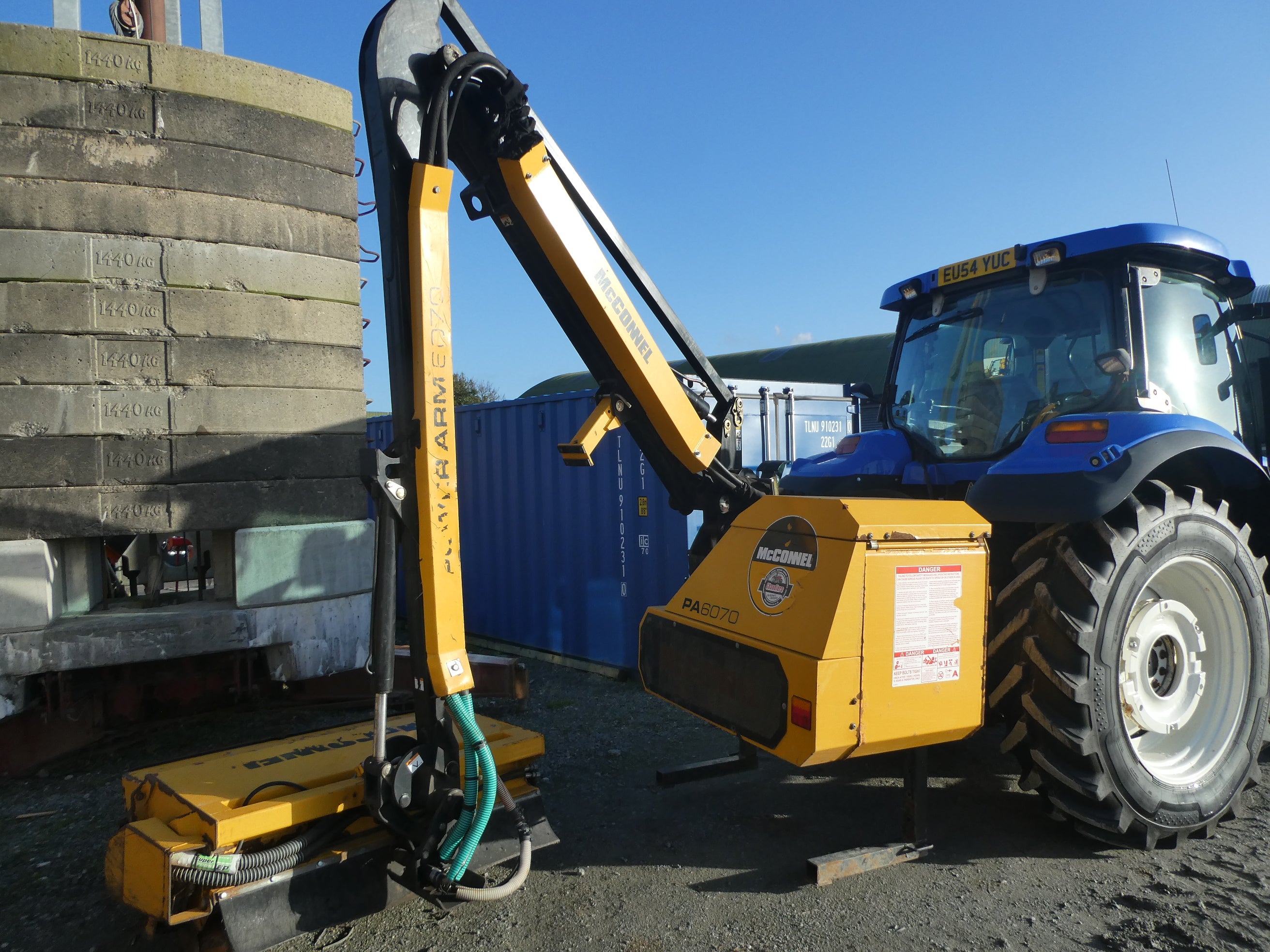 2020 McConnel PA6070 Hedgecutter waiting to be checked over
