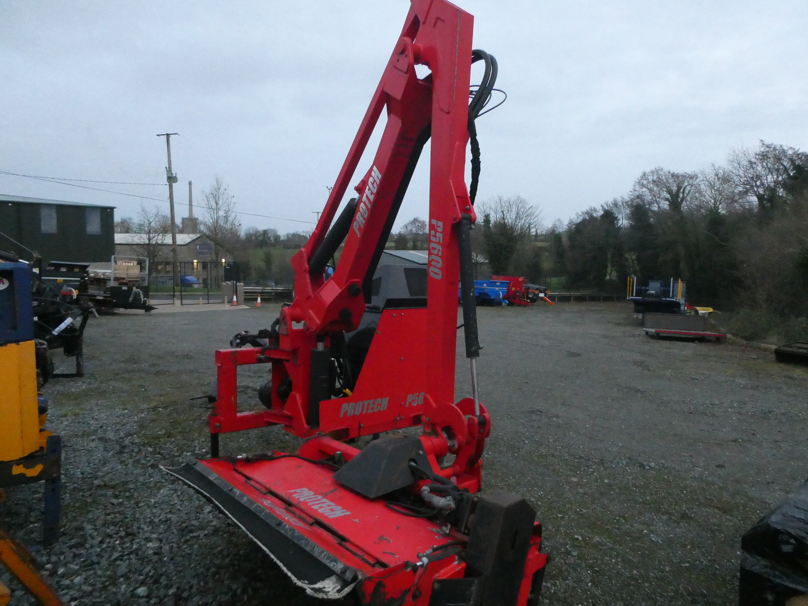 Protec 5600 Hedgecutter waiting to be checked over