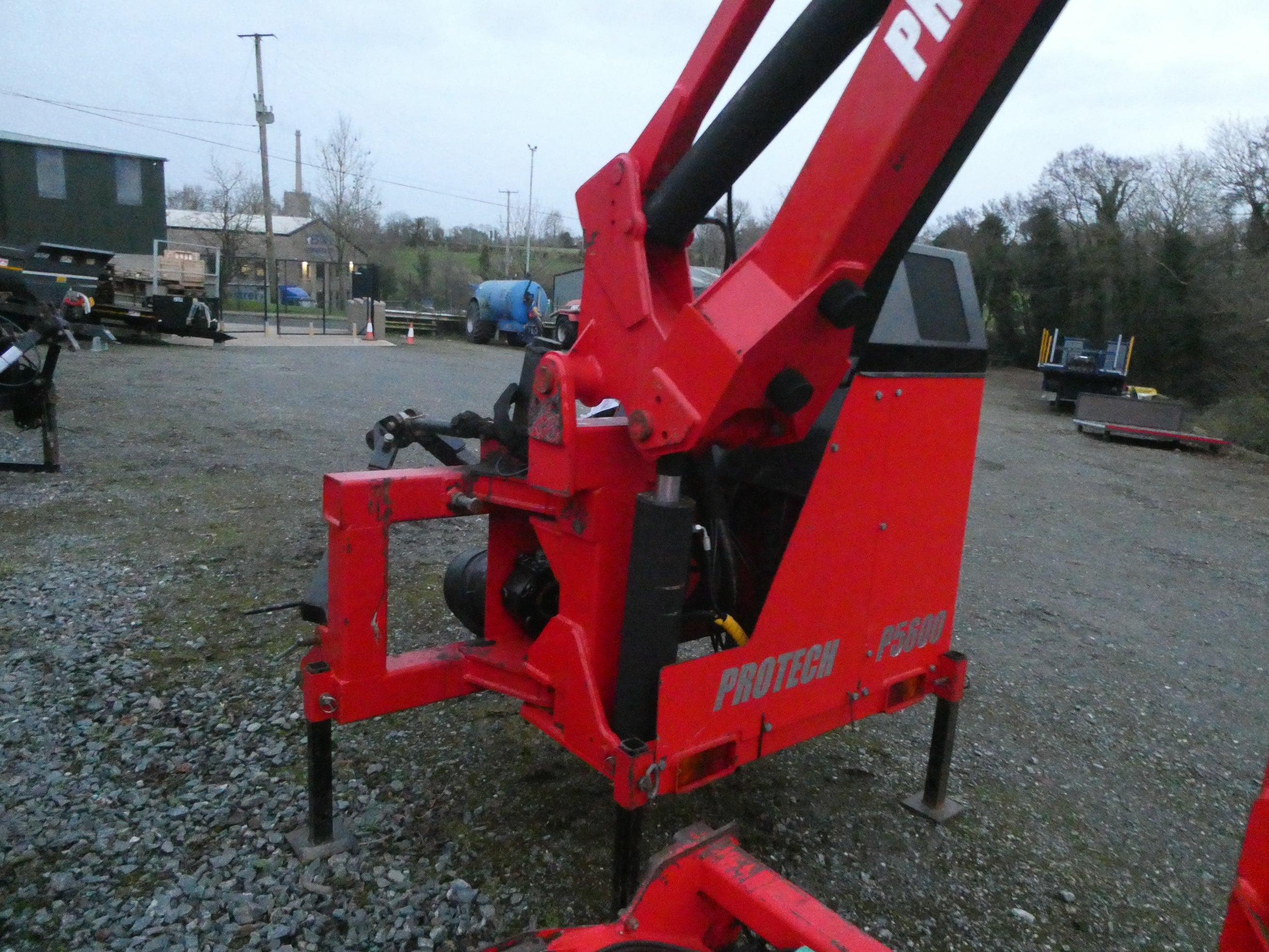 Protec 5600 Hedgecutter waiting to be checked over