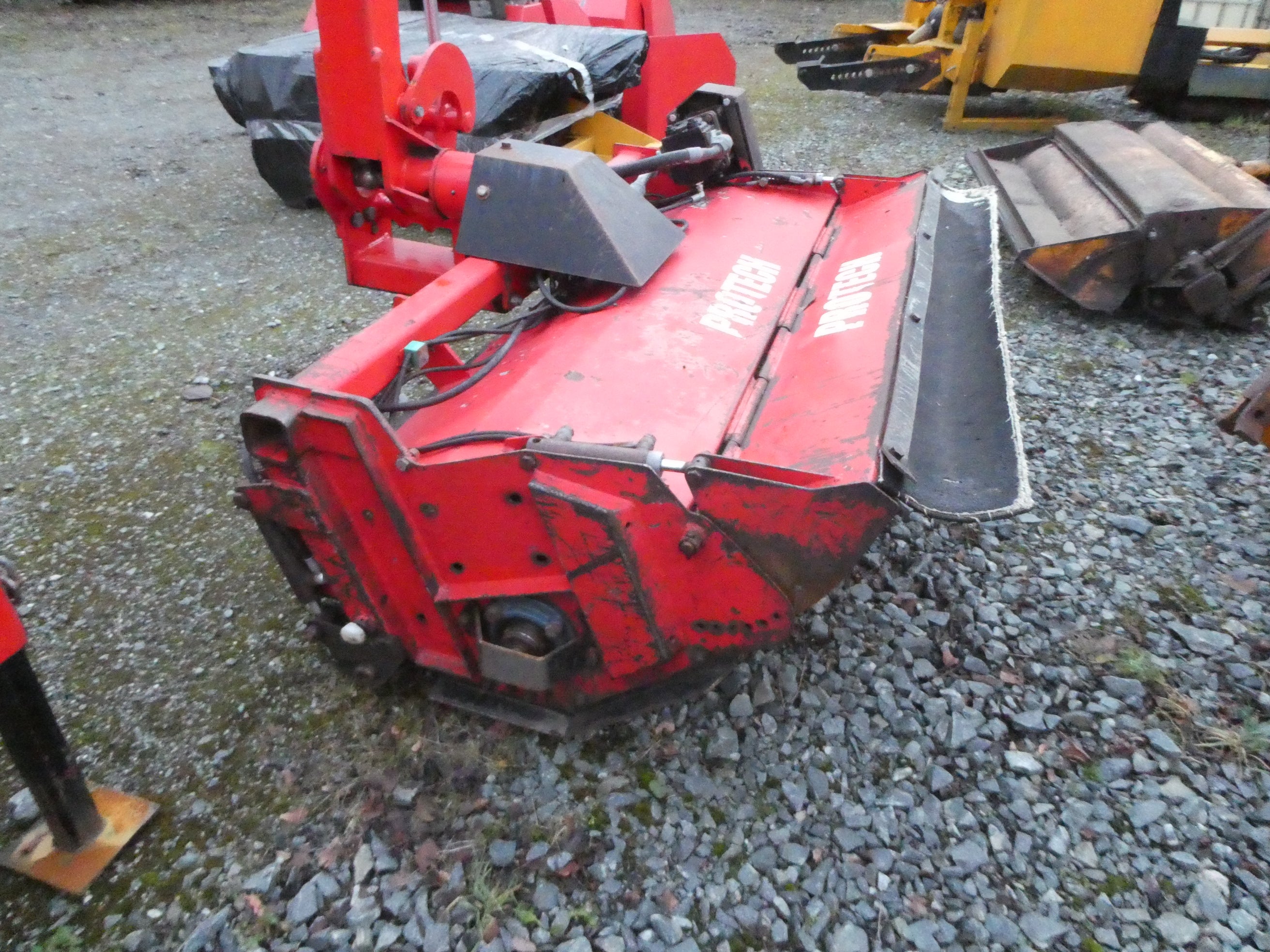 Protec 5600 Hedgecutter waiting to be checked over