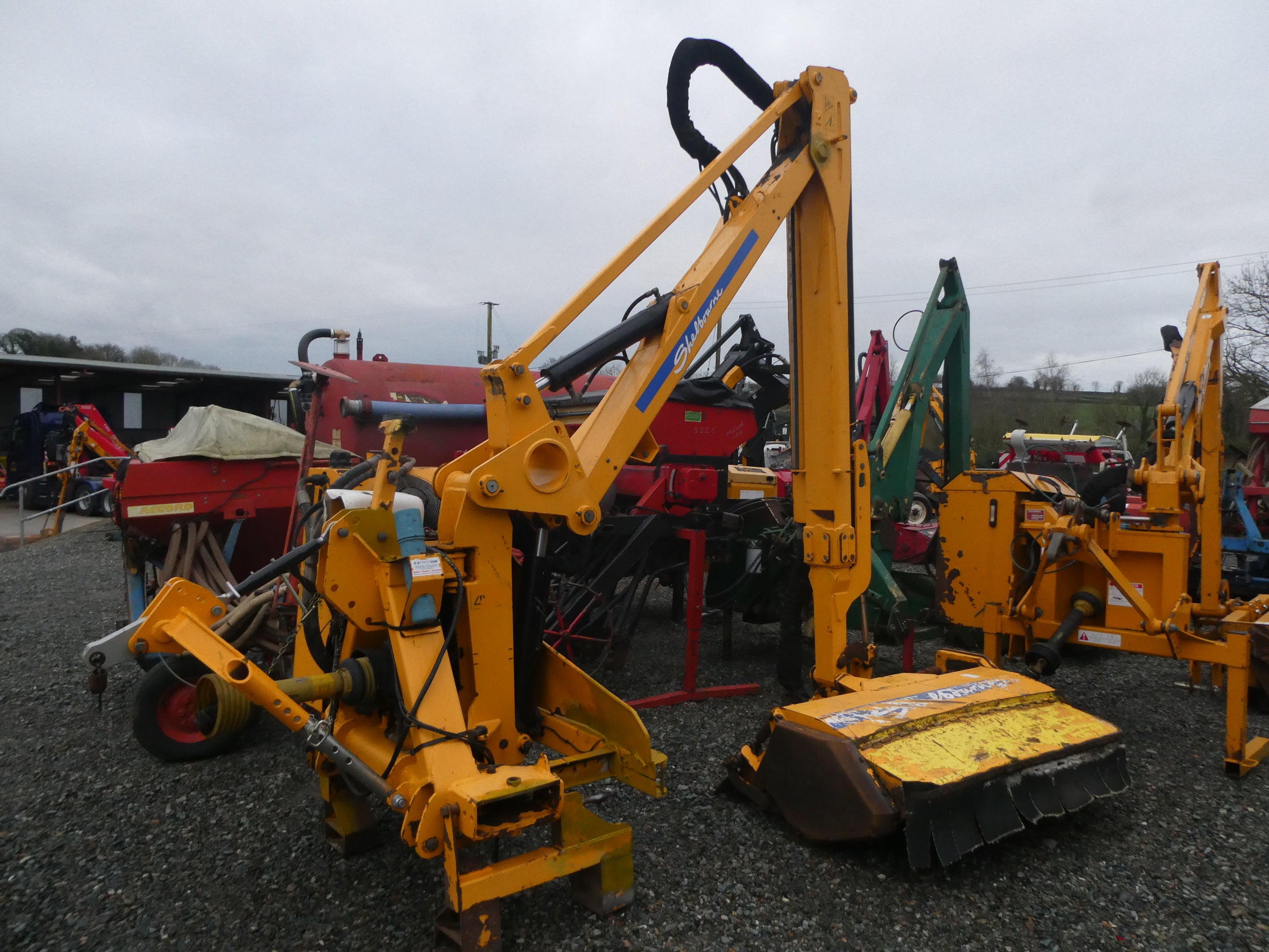 Shelbourne HD770 Hedgecutter waiting to be checked over