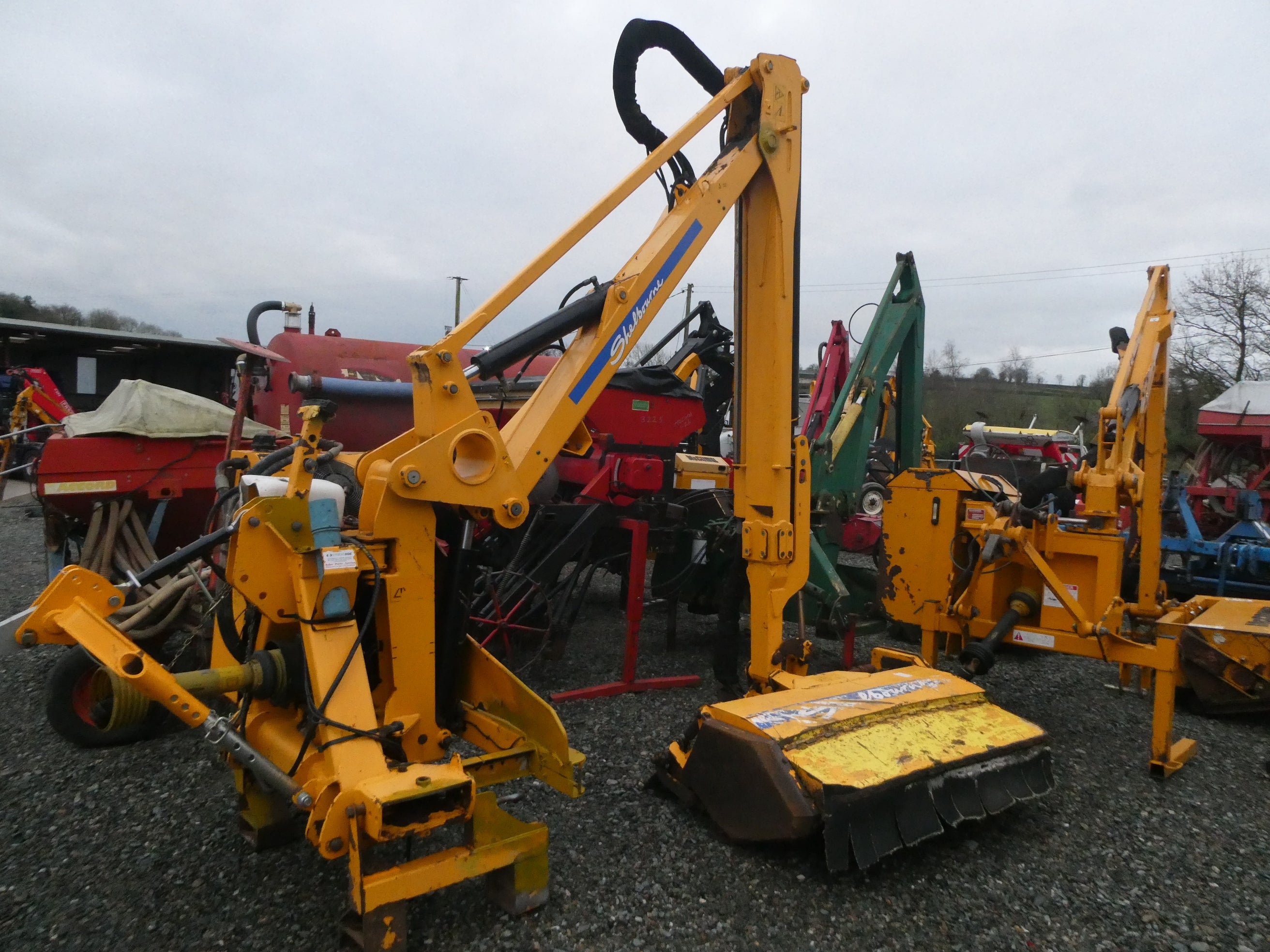 Shelbourne HD770 Hedgecutter waiting to be checked over