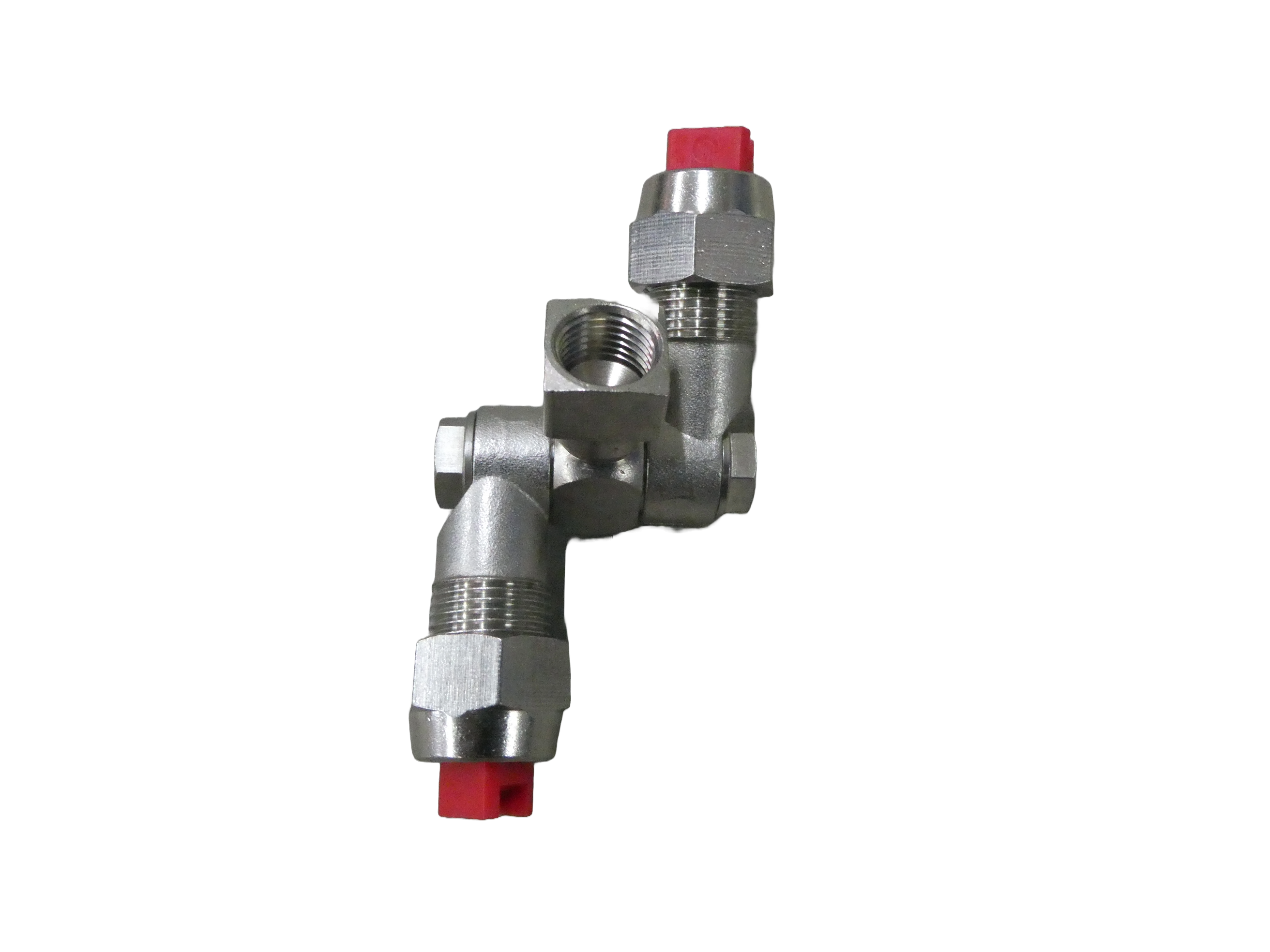 360 Degree Stainless Steel Double Nozzle - 1/4 Female Connection