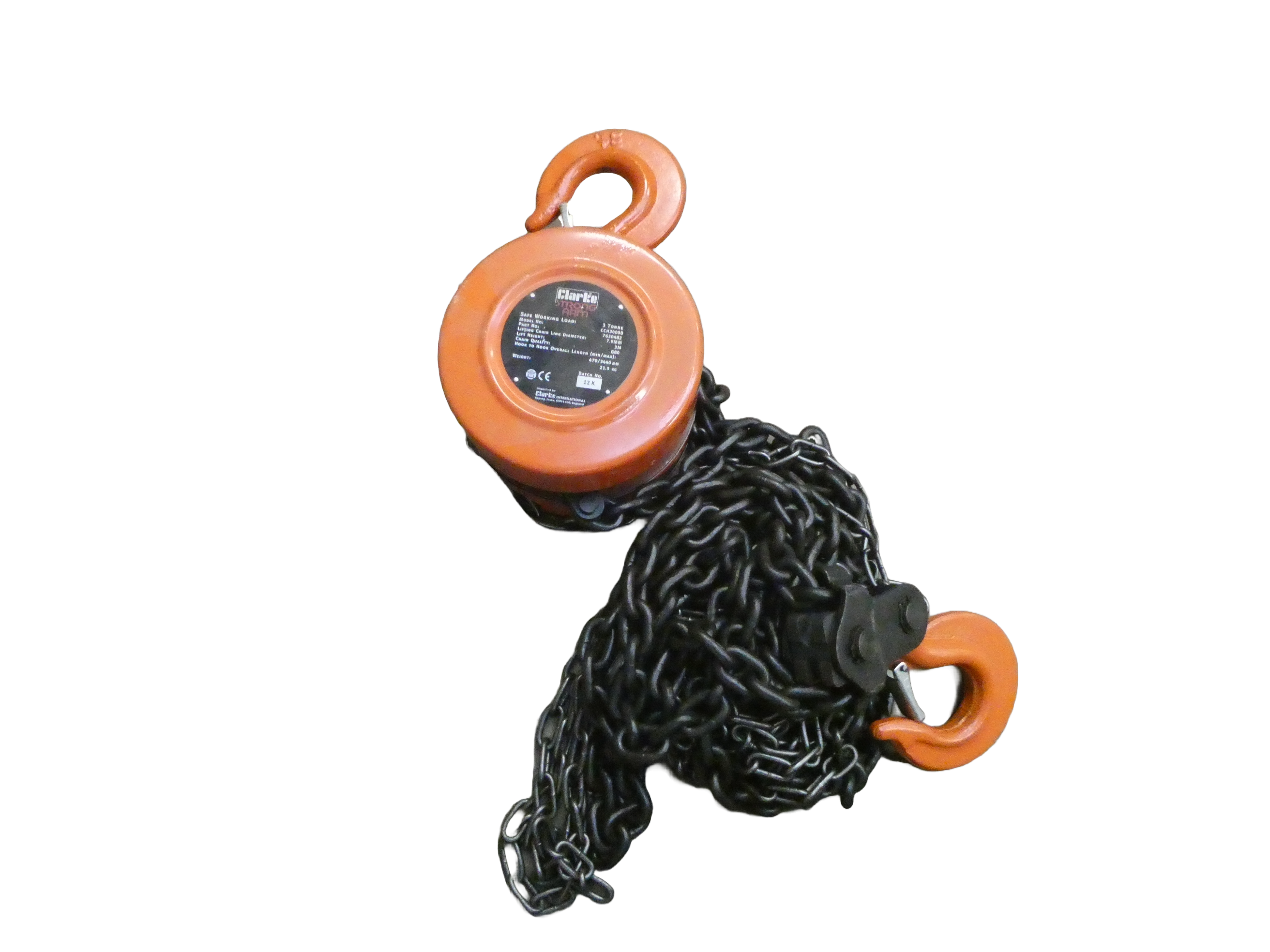 Clarke 3 Ton Chain Hoist