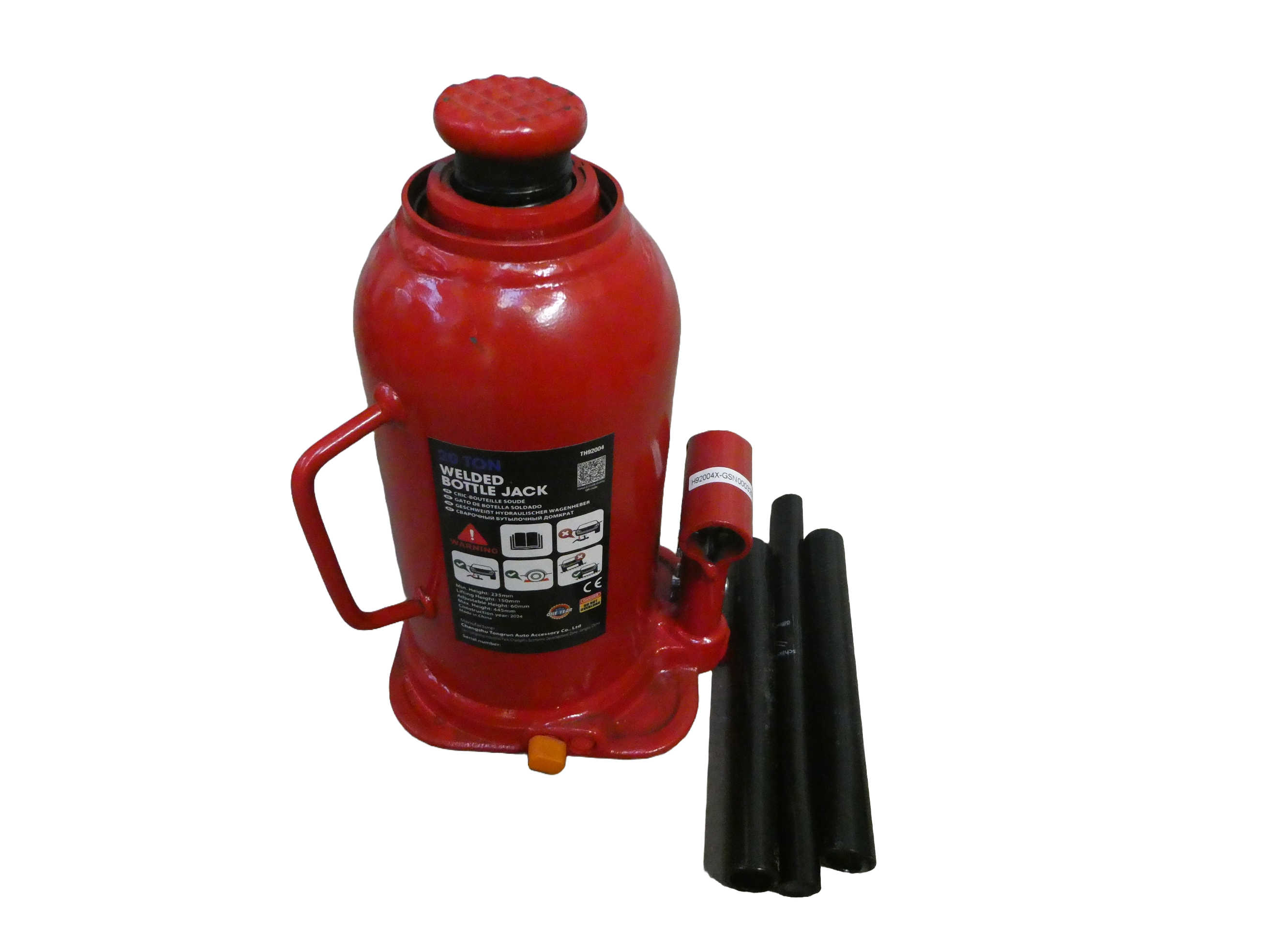 20 Ton Bottle Jack - Heavy Duty